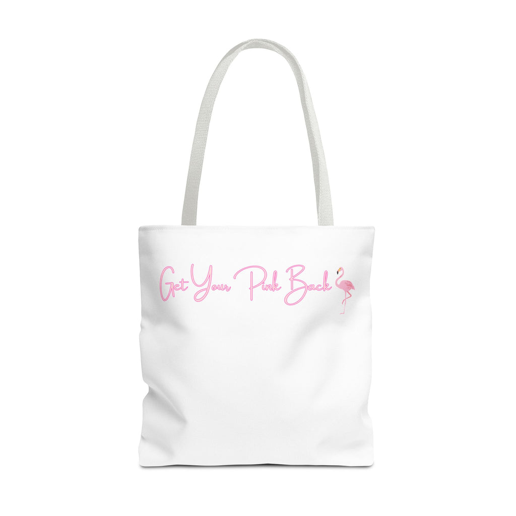 Get Your Pink Back Tote Bag – Soft Pink Flamingo Strength & Resilience