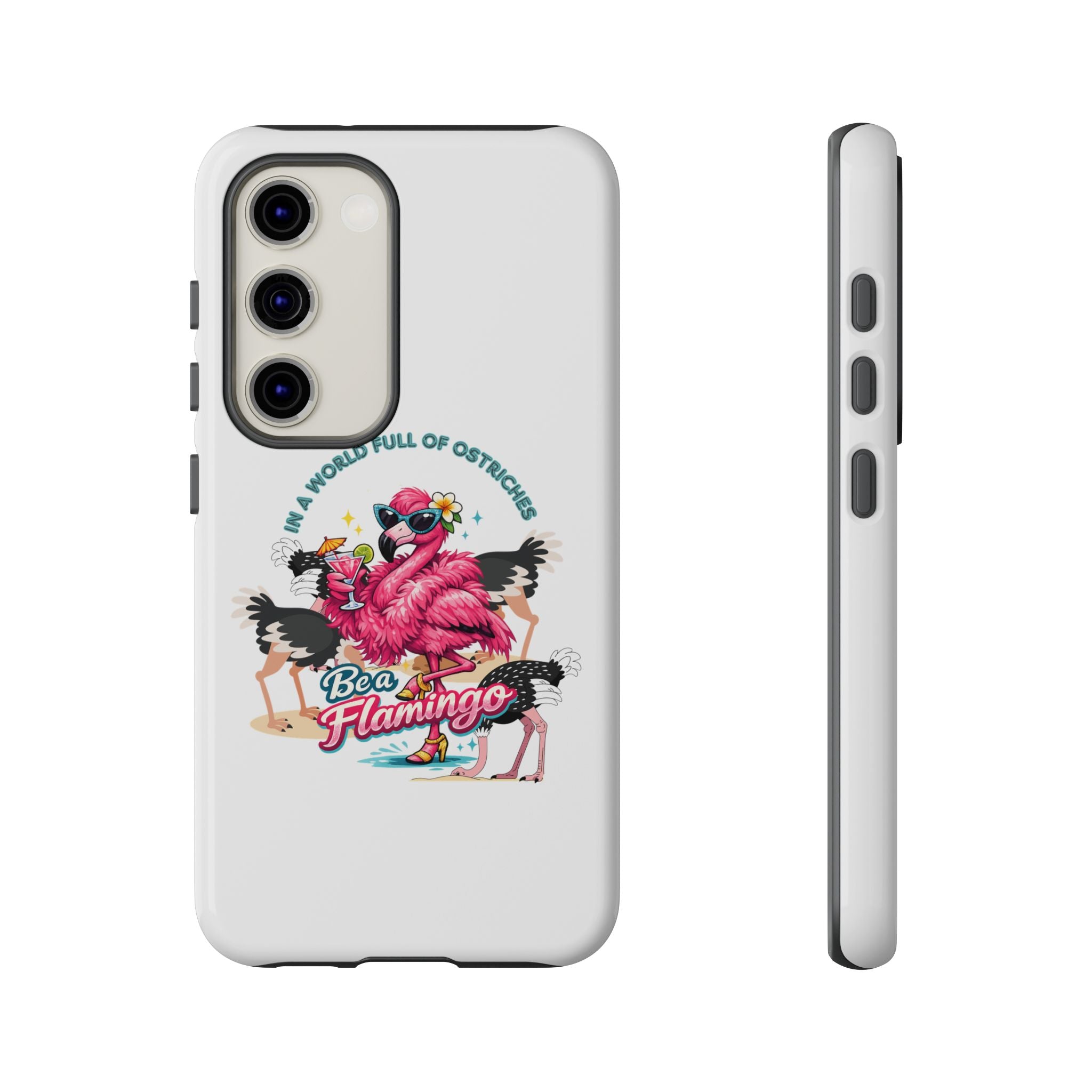 Phone Case — "Be a Flamingo" Retro Tropical Phone Case