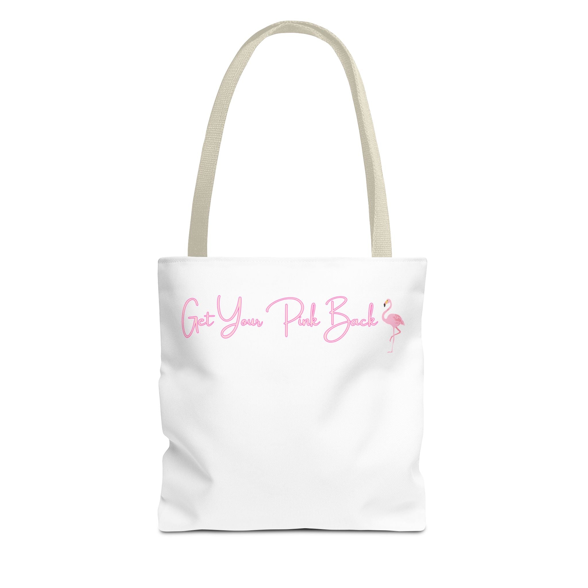 Get Your Pink Back Tote Bag – Soft Pink Flamingo Strength & Resilience