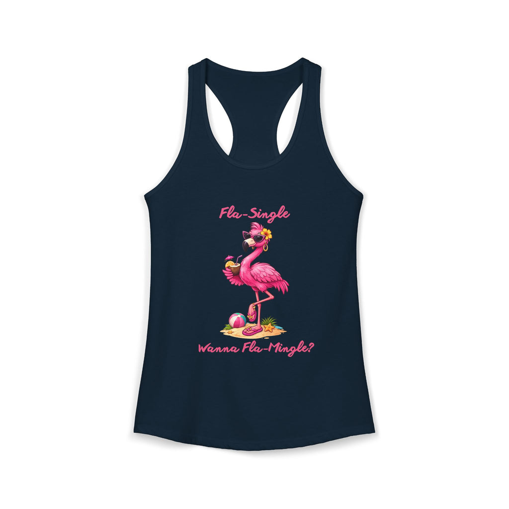Fla-Single Wanna Fla-Mingle? Women's Ideal Racerback Tank