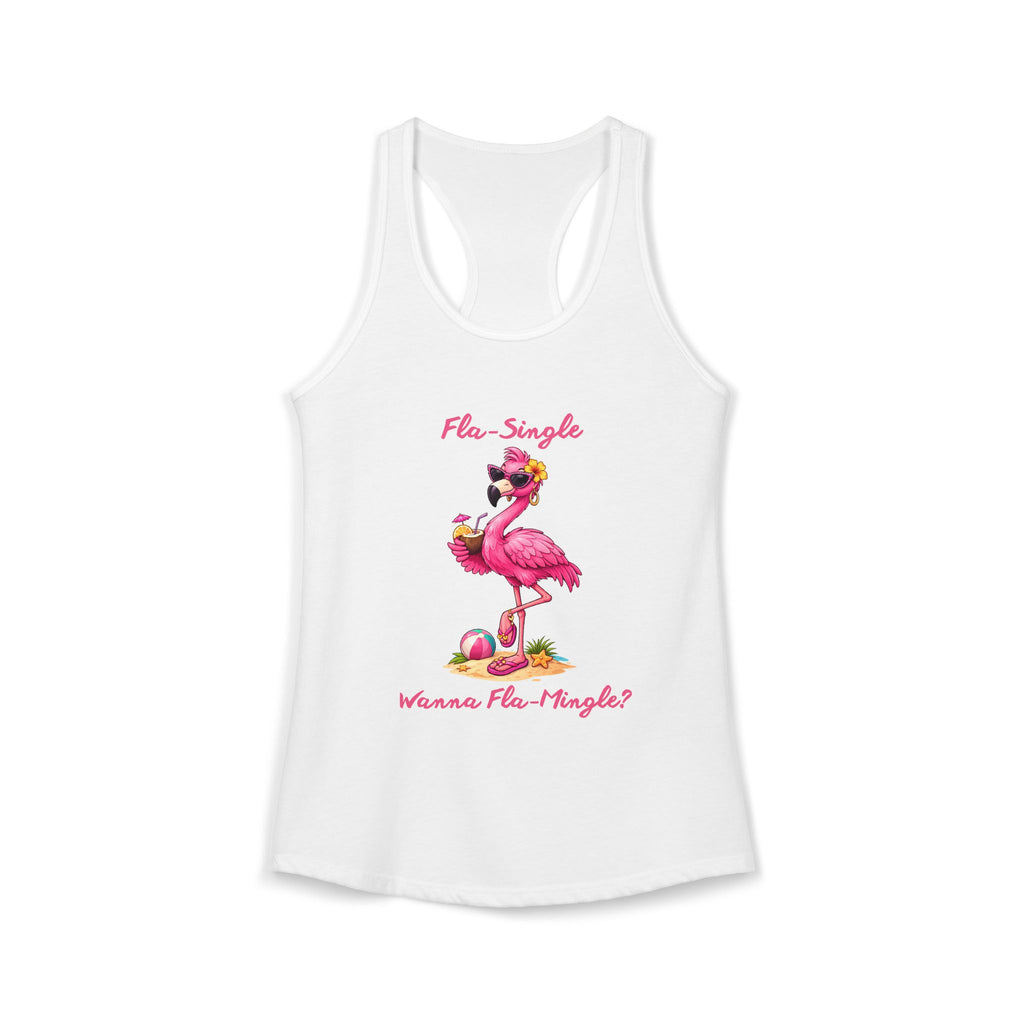 Fla-Single Wanna Fla-Mingle? Women's Ideal Racerback Tank