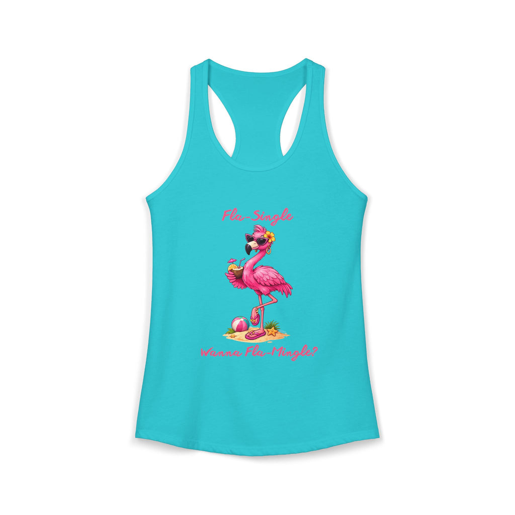 Fla-Single Wanna Fla-Mingle? Women's Ideal Racerback Tank