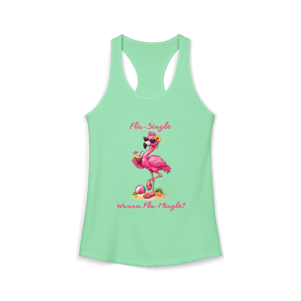 Fla-Single Wanna Fla-Mingle? Women's Ideal Racerback Tank