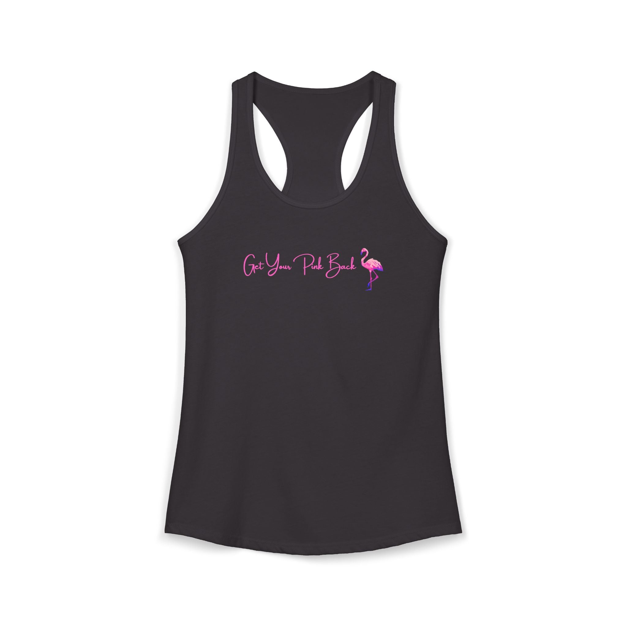 Get Your Pink Back Women's Racerback Tank – Hot Pink Flamingo Strength Tee