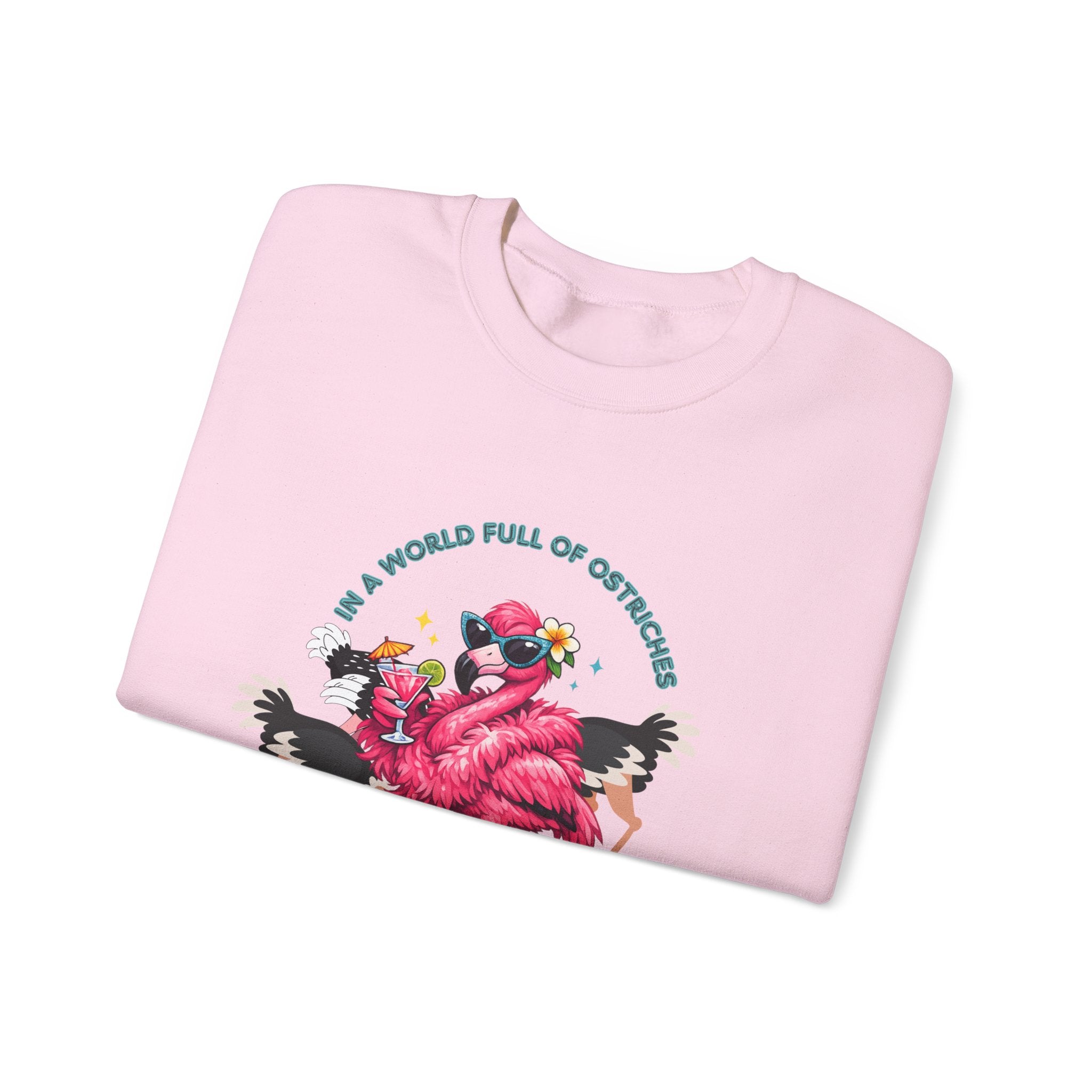 Be a Flamingo Crewneck Sweatshirt – Tropical Graphic Pullover