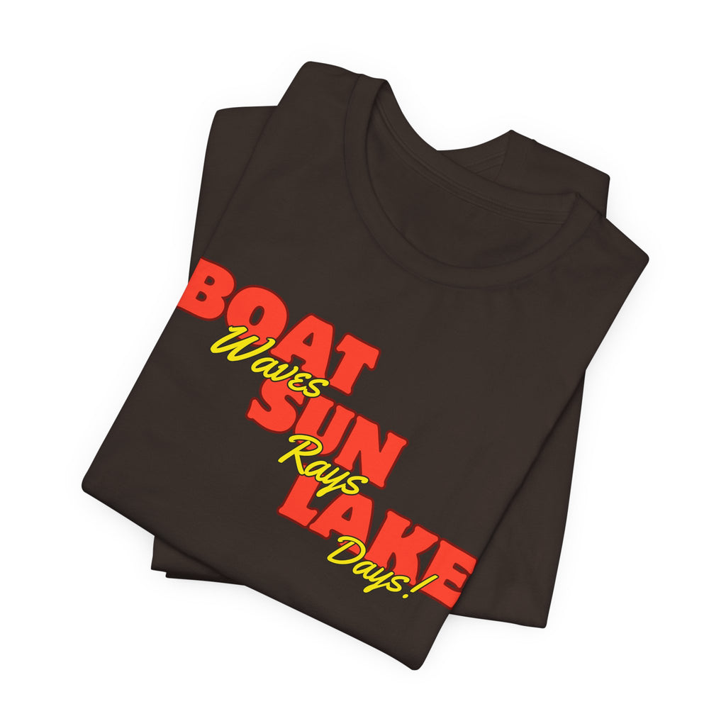 Boat Sun Lake Unisex Tee - Vintage Retro Summer Lakeside Shirt