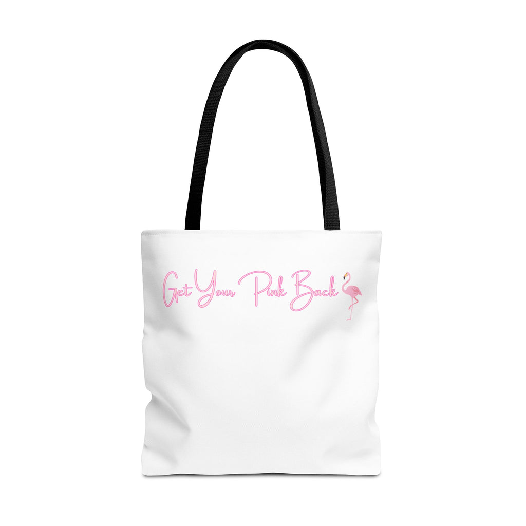 Get Your Pink Back Tote Bag – Soft Pink Flamingo Strength & Resilience