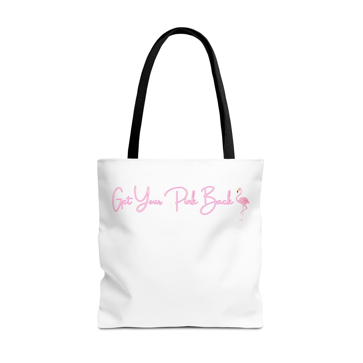 Get Your Pink Back Tote Bag – Soft Pink Flamingo Strength & Resilience