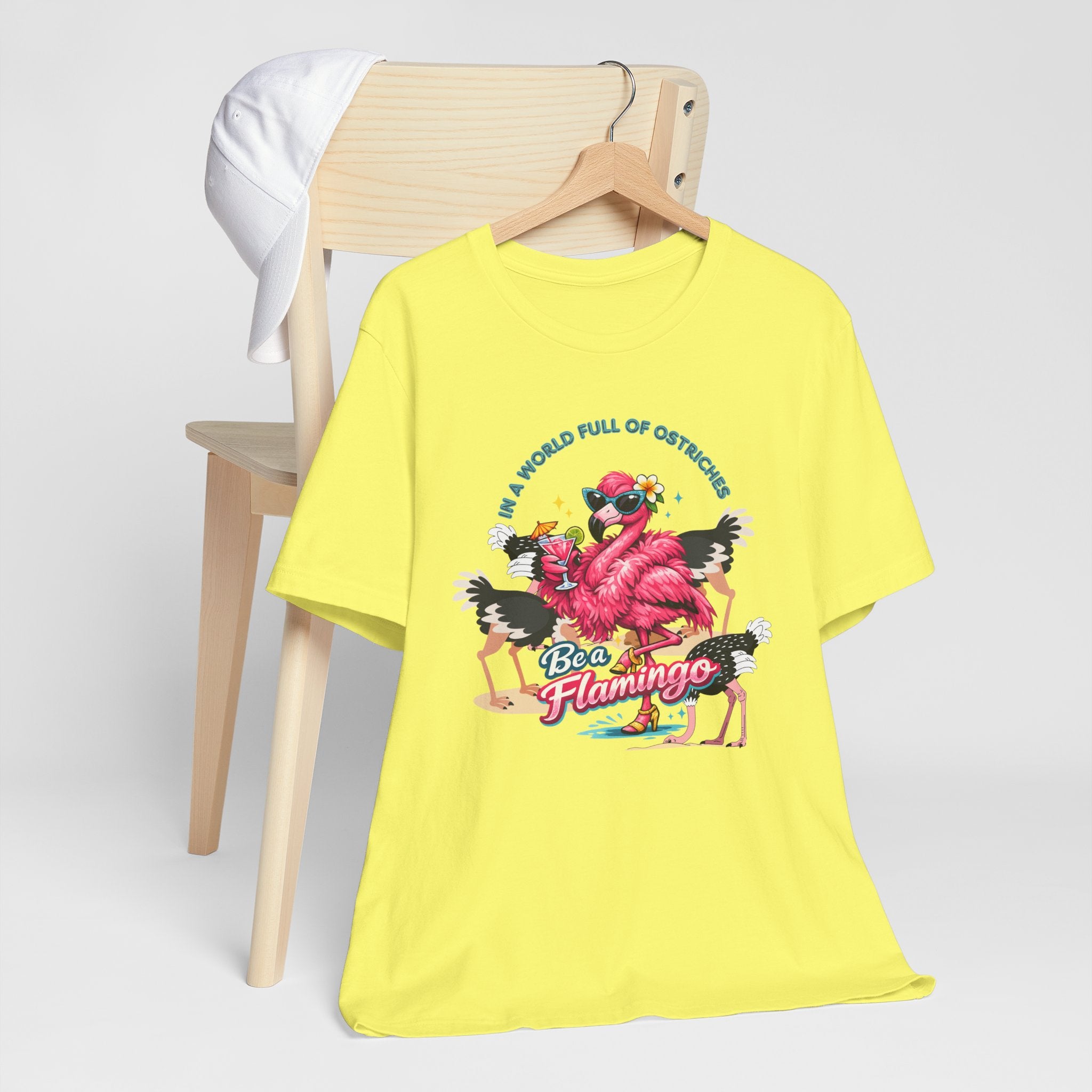 Be a Flamingo T-Shirt – Tropical Retro Graphic Tee