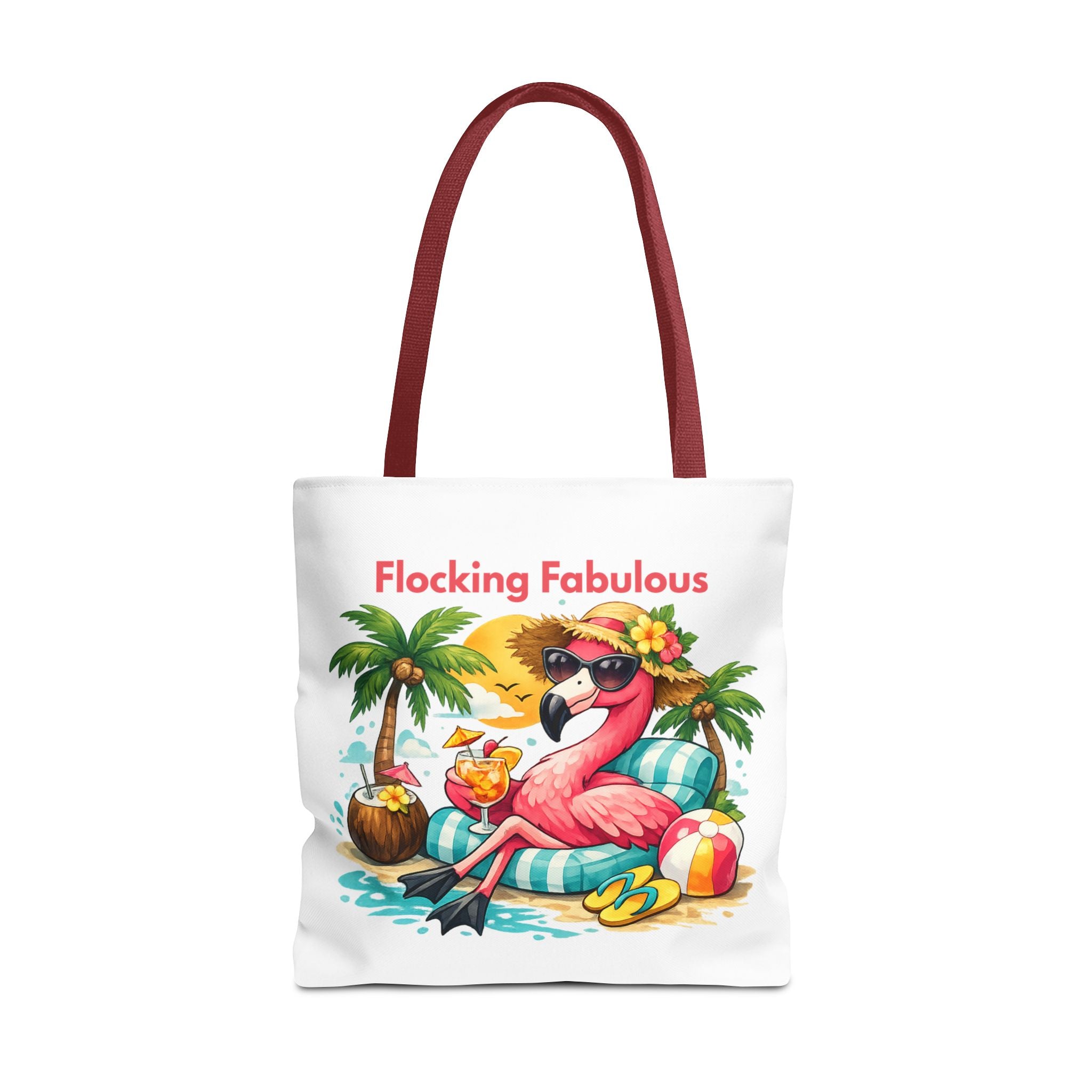 Tote Bag — "Flocking Fabulous" Flamingo Beach Tote