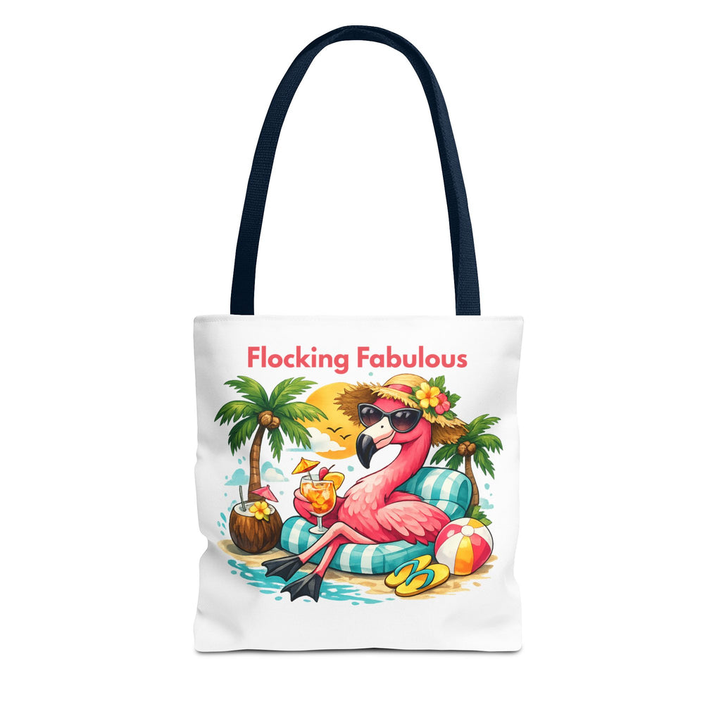 Tote Bag — "Flocking Fabulous" Flamingo Beach Tote