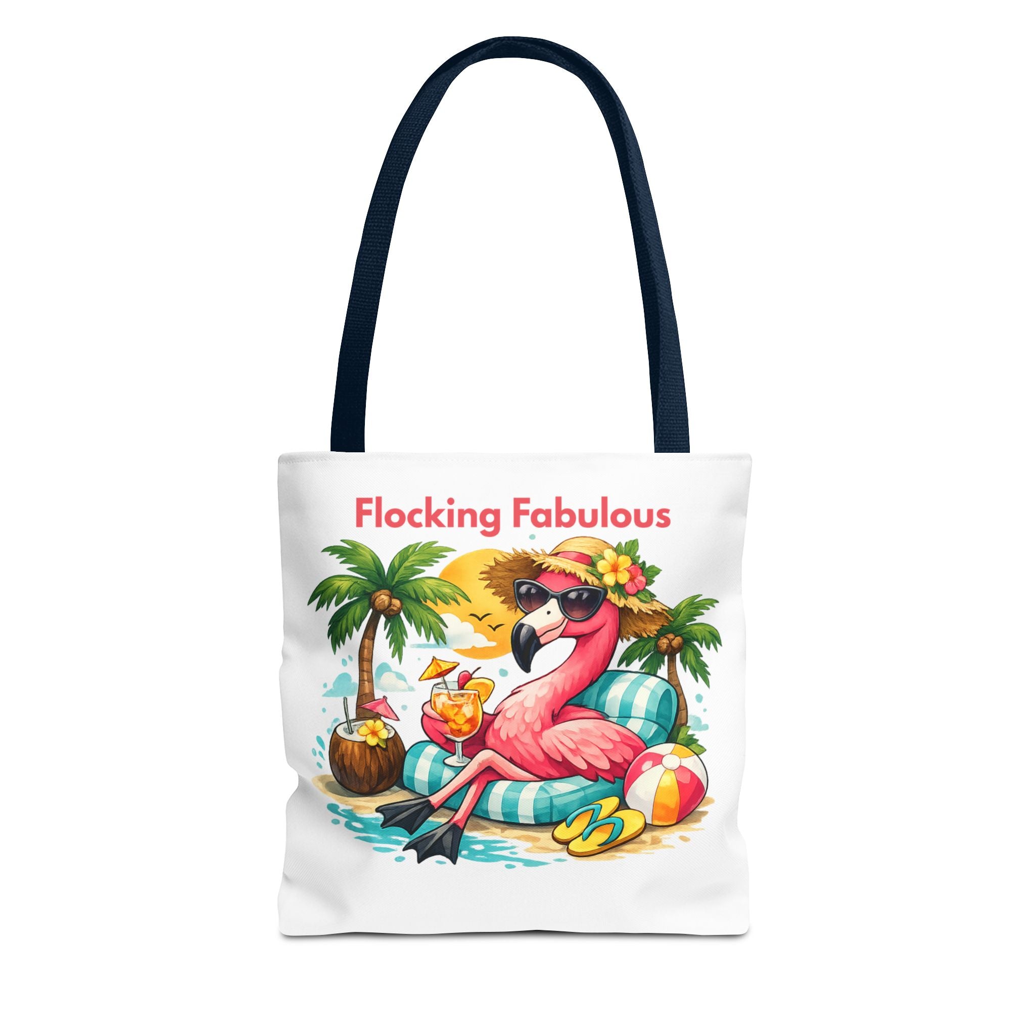 Tote Bag — "Flocking Fabulous" Flamingo Beach Tote