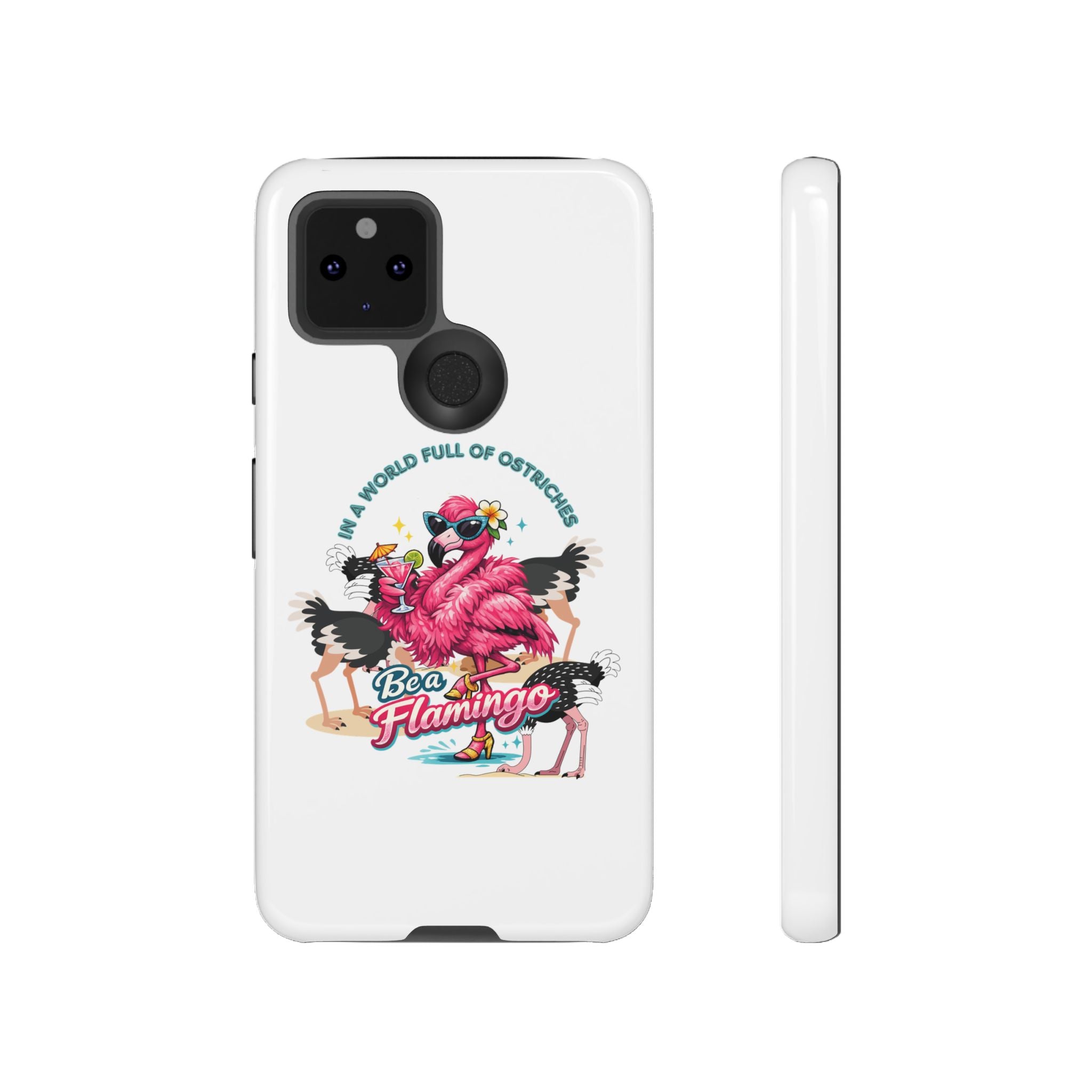 Phone Case — "Be a Flamingo" Retro Tropical Phone Case