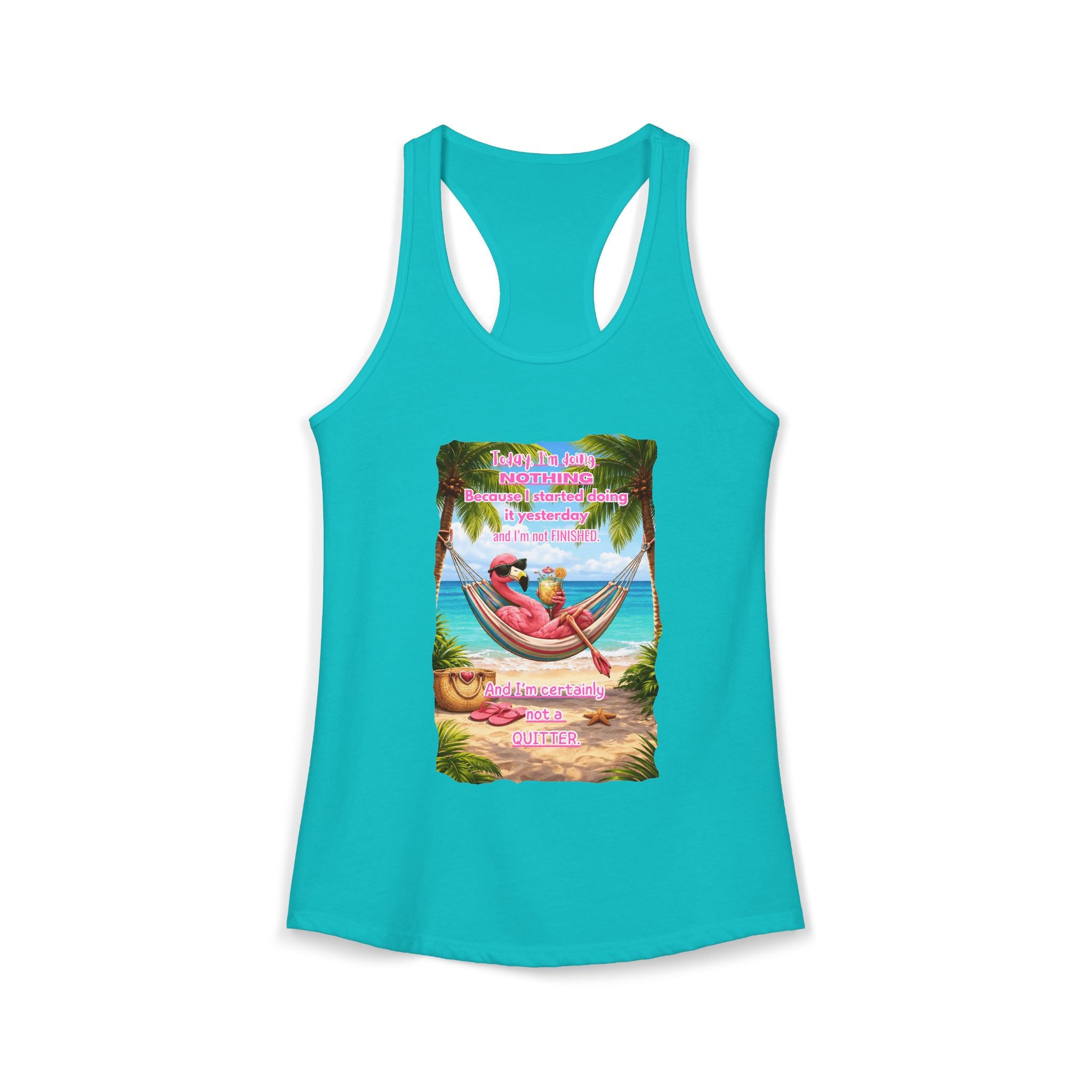 Today I Am Doing Nothing Women's Racerback Tank - Funny Lazy Day Graphic