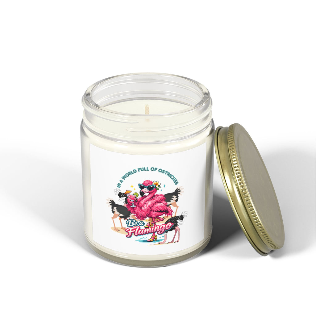 Tropical Flamingo Scented Candle - 4oz/9oz Wax Jar Beach Decor