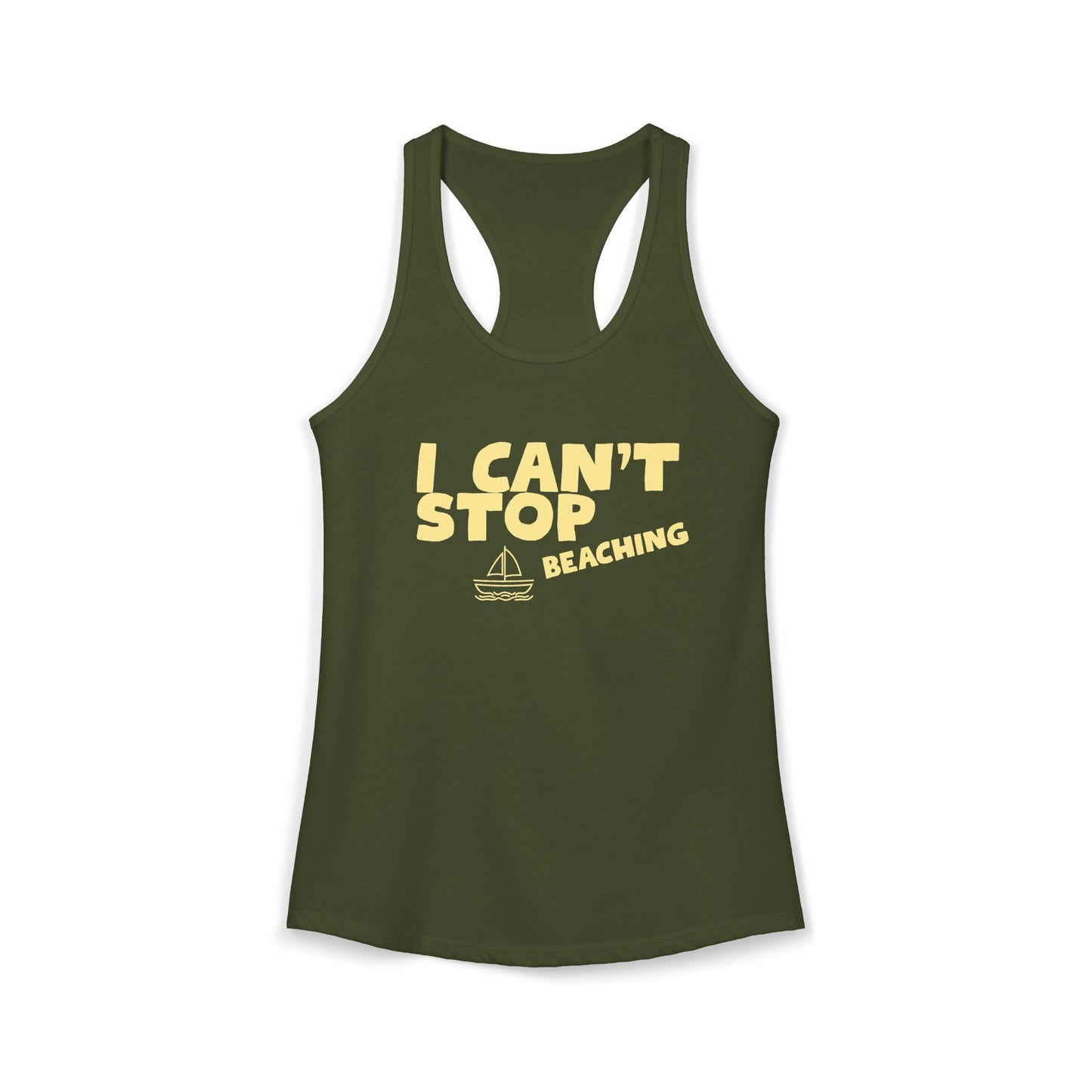Women's Ideal Racerback Tank – I CAN'T STOP BEACHING