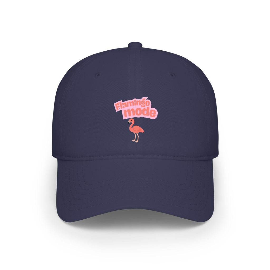 Flamingo Mode Low Profile Baseball Cap — Cute Pink Flamingo Hat