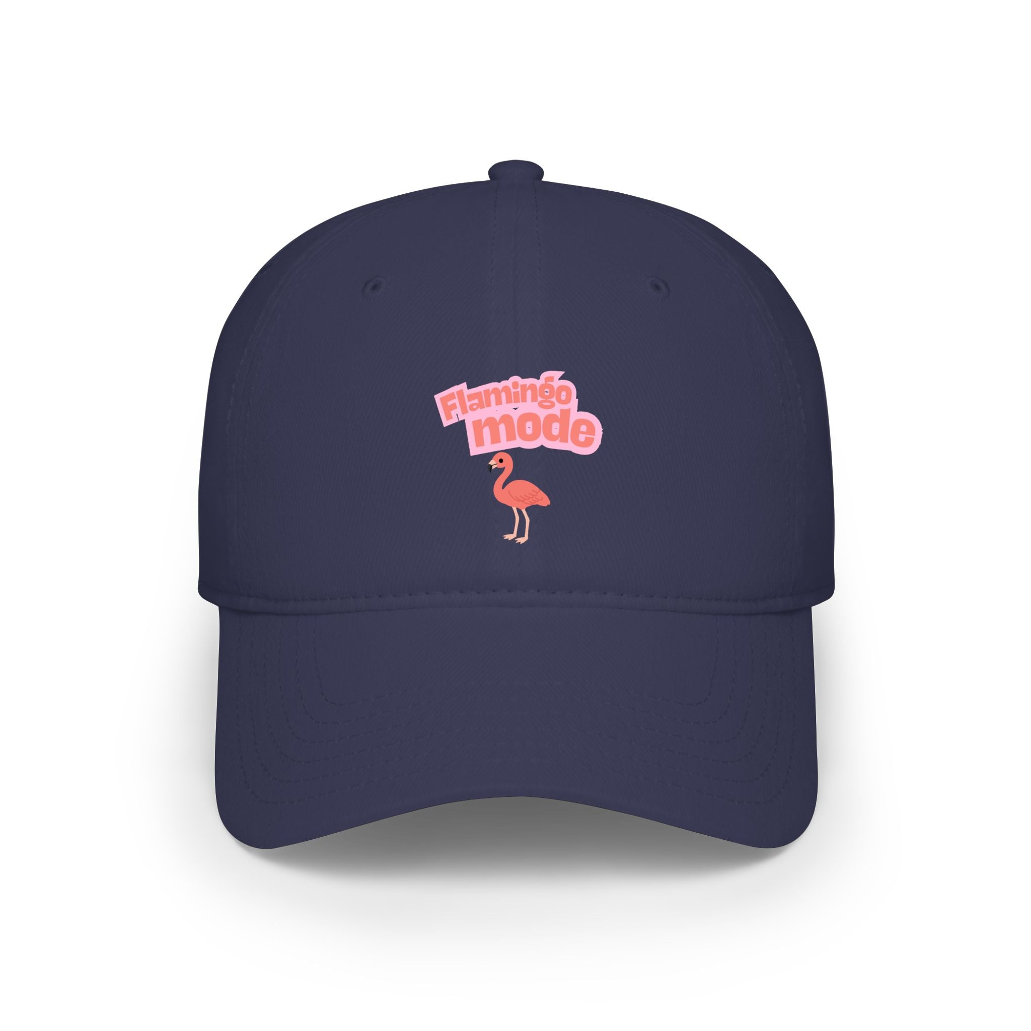 Flamingo Mode Low Profile Baseball Cap — Cute Pink Flamingo Hat
