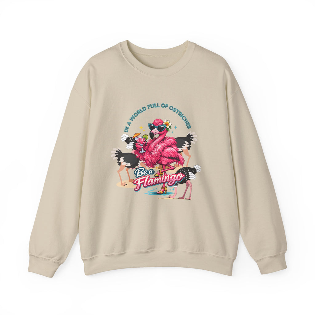Be a Flamingo Crewneck Sweatshirt – Tropical Graphic Pullover