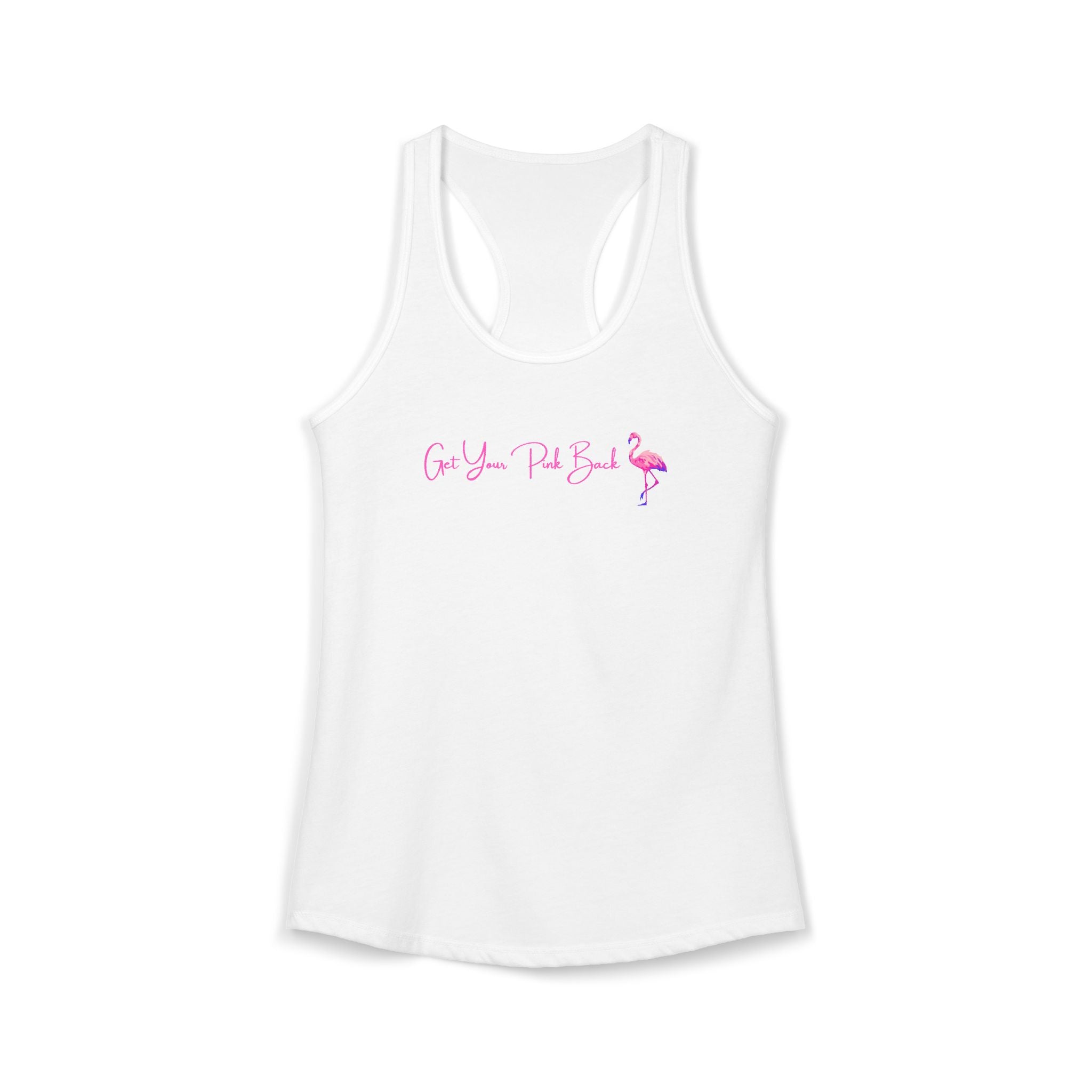 Get Your Pink Back Women's Racerback Tank – Hot Pink Flamingo Strength Tee