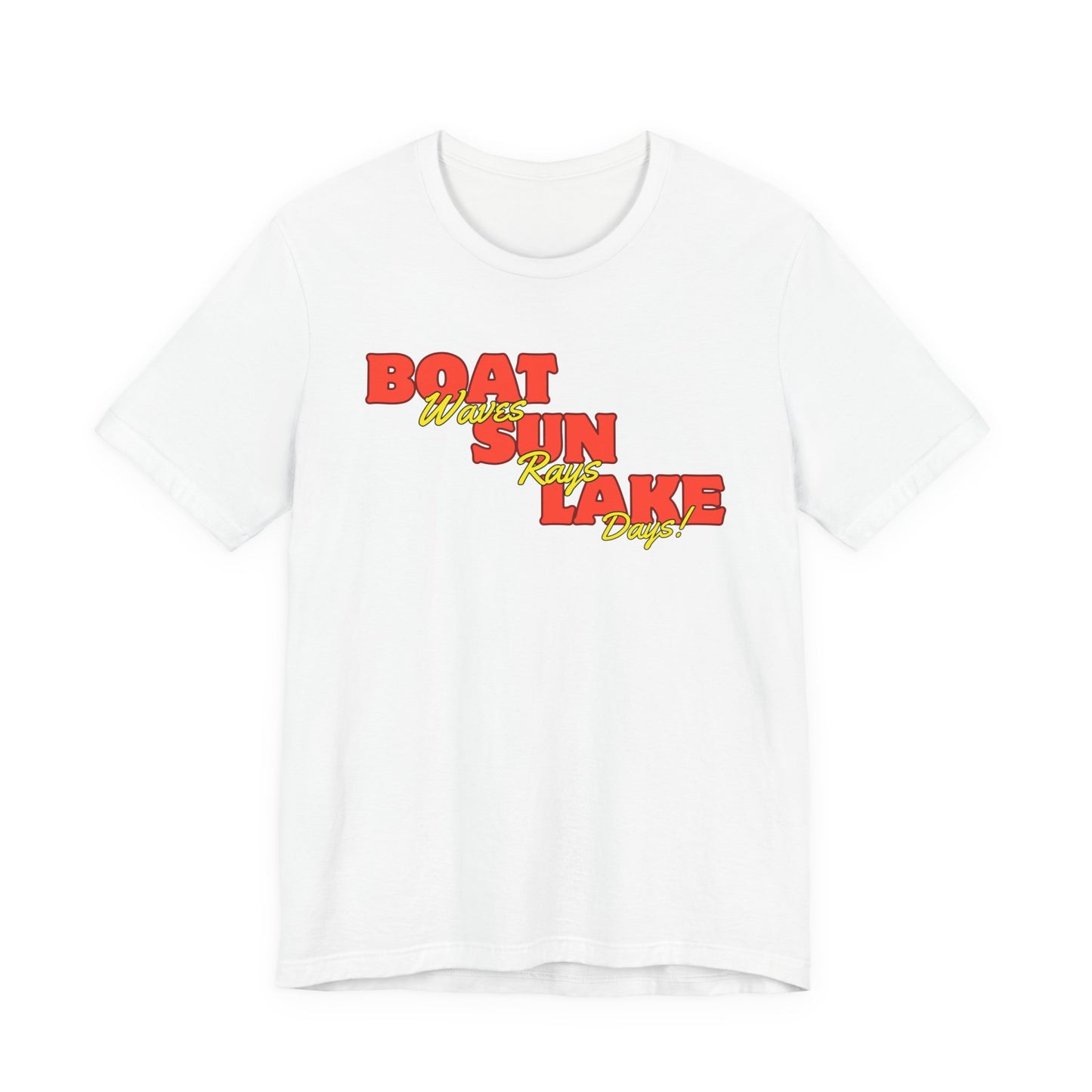 Boat Sun Lake Unisex T-Shirt - Vintage Retro Summer Lakeside Shirt