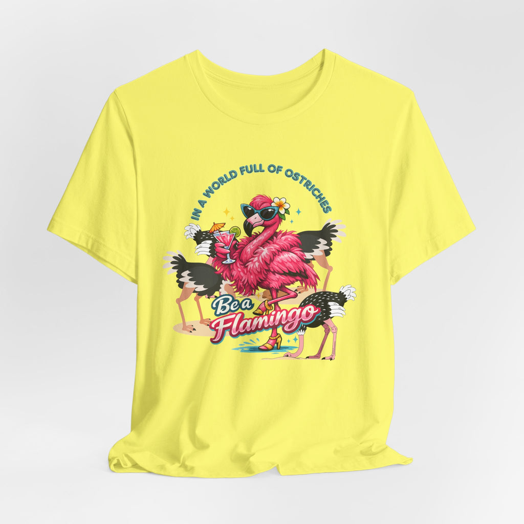 Be a Flamingo T-Shirt – Tropical Retro Graphic Tee