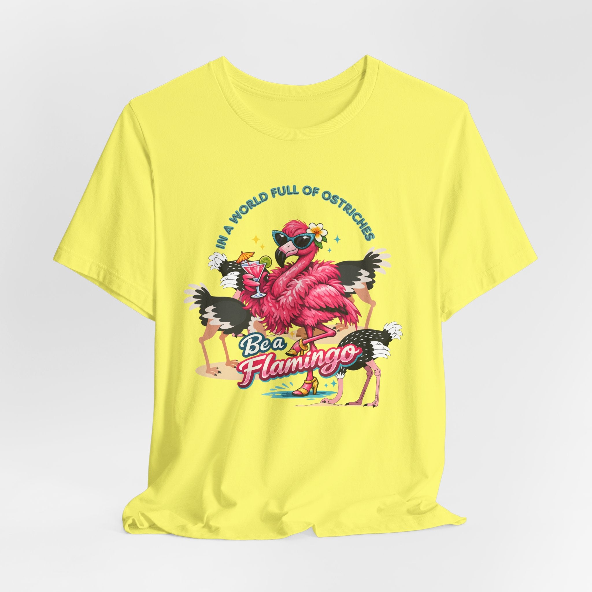Be a Flamingo T-Shirt – Tropical Retro Graphic Tee