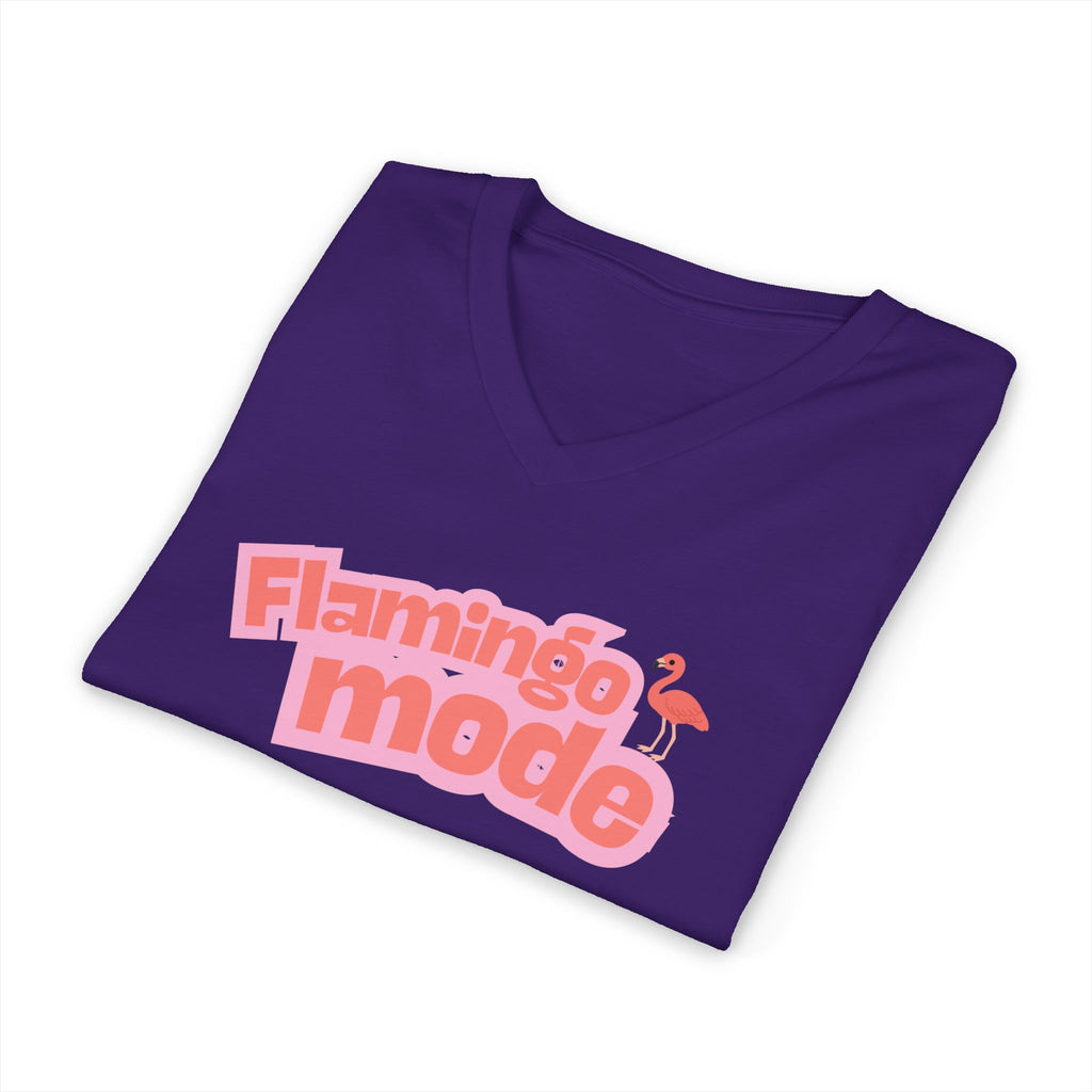 Flamingo Mode V-Neck Tee