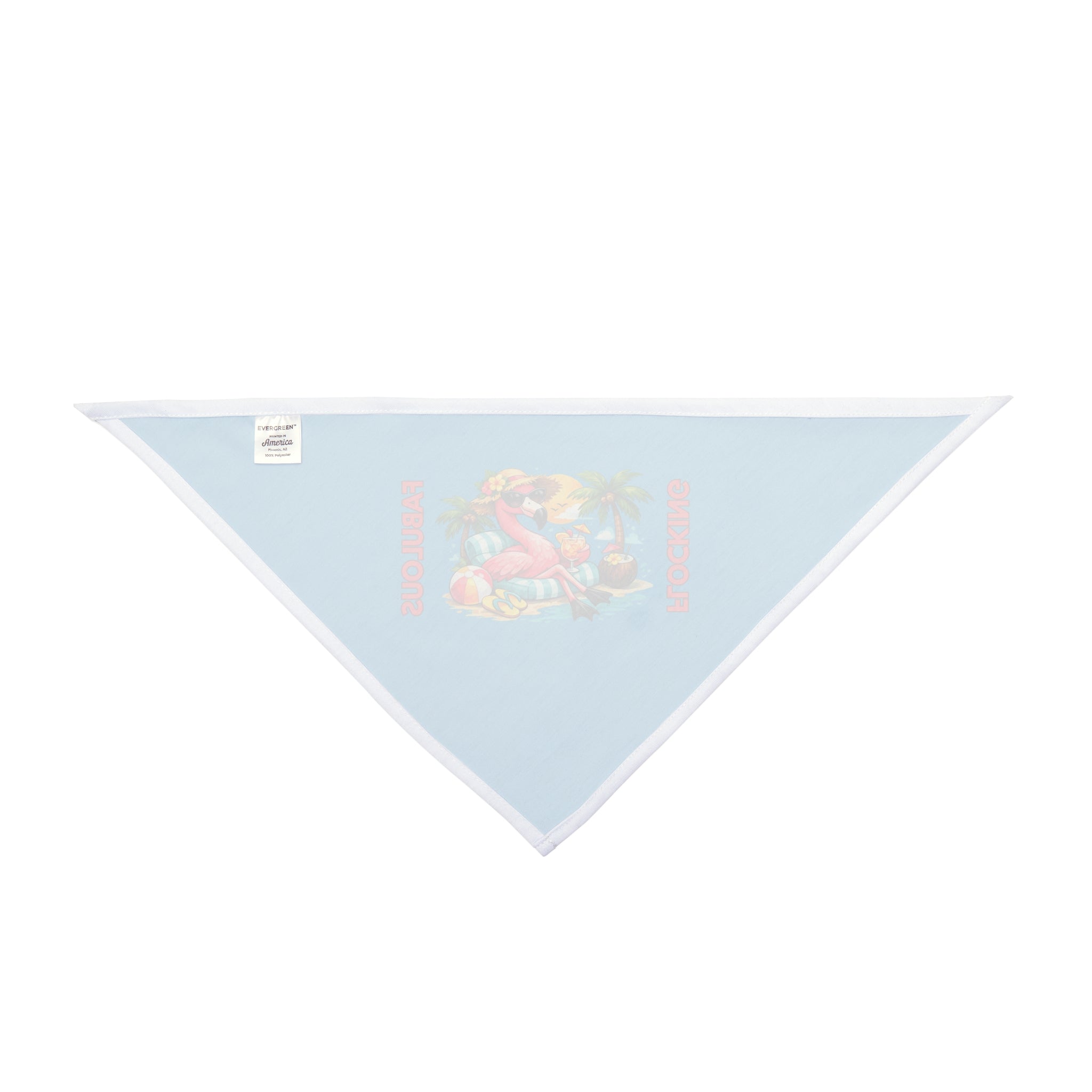 Tropical Flamingo Pet Bandana – Turquoise Flocking Fabulous Dog & Cat Accessory