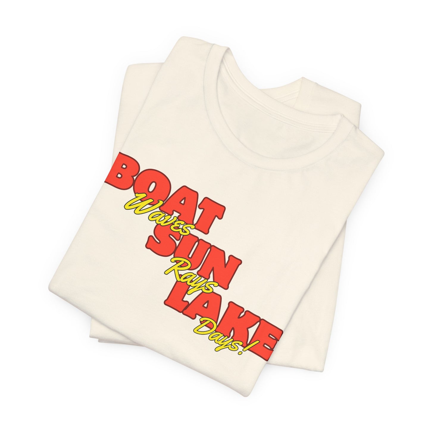 Boat Sun Lake Unisex T-Shirt - Vintage Retro Summer Lakeside Shirt