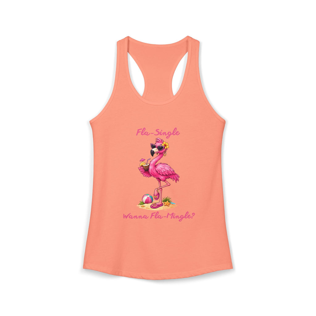 Fla-Single Wanna Fla-Mingle? Women's Ideal Racerback Tank