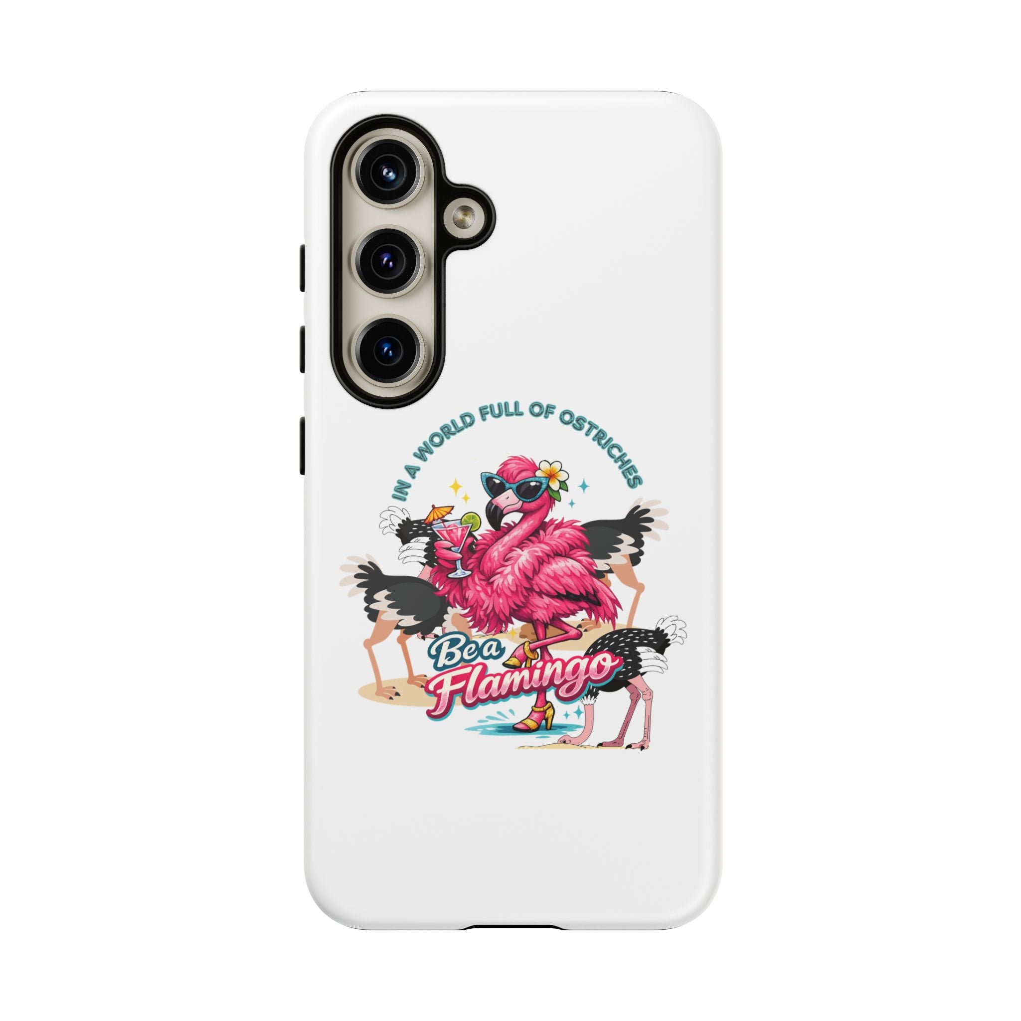 Phone Case — "Be a Flamingo" Retro Tropical Phone Case