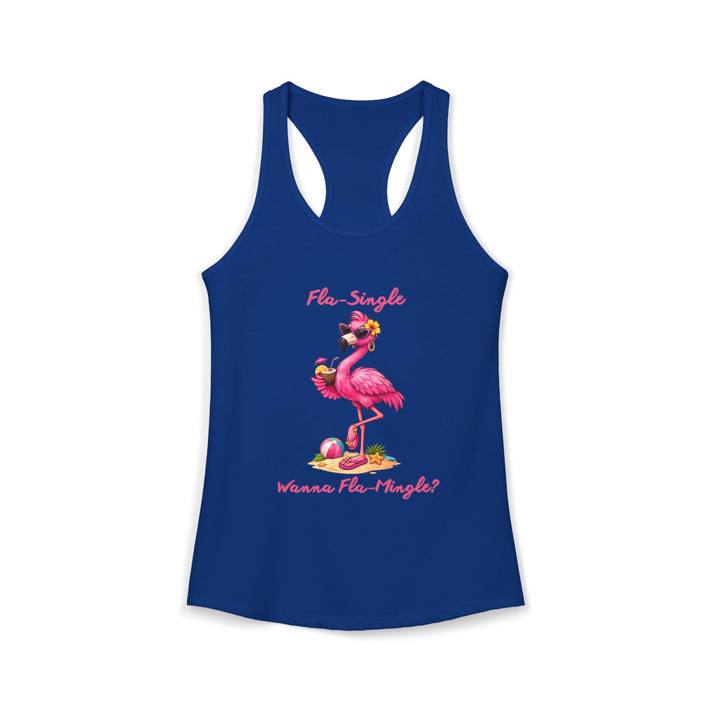 Fla-Single Wanna Fla-Mingle? Women's Ideal Racerback Tank