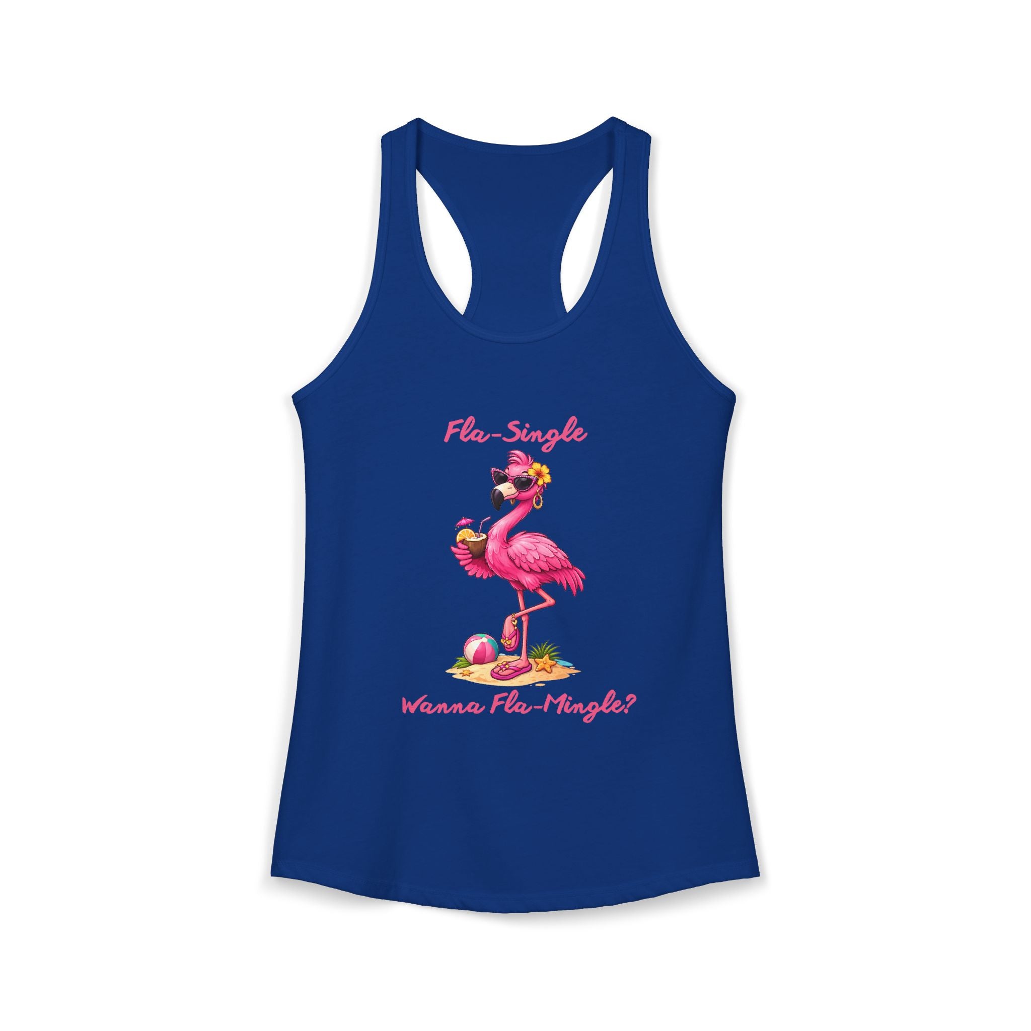 Fla-Single Wanna Fla-Mingle? Women's Ideal Racerback Tank