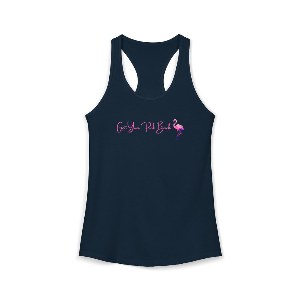 Get Your Pink Back Women's Racerback Tank – Hot Pink Flamingo Strength Tee