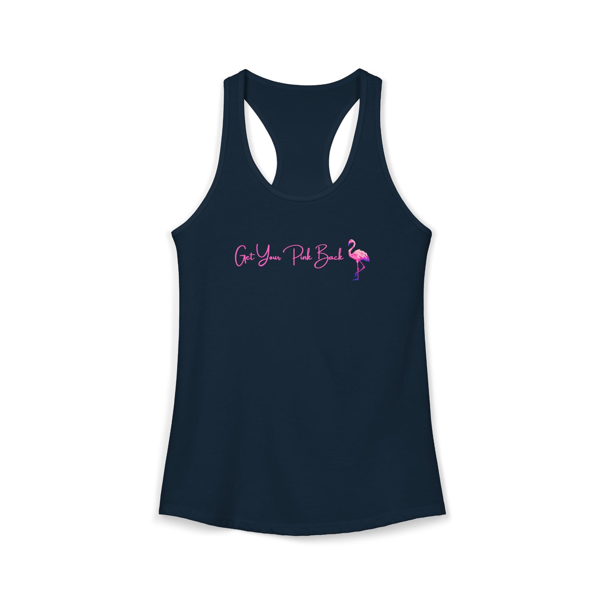 Get Your Pink Back Women's Racerback Tank – Hot Pink Flamingo Strength Tee