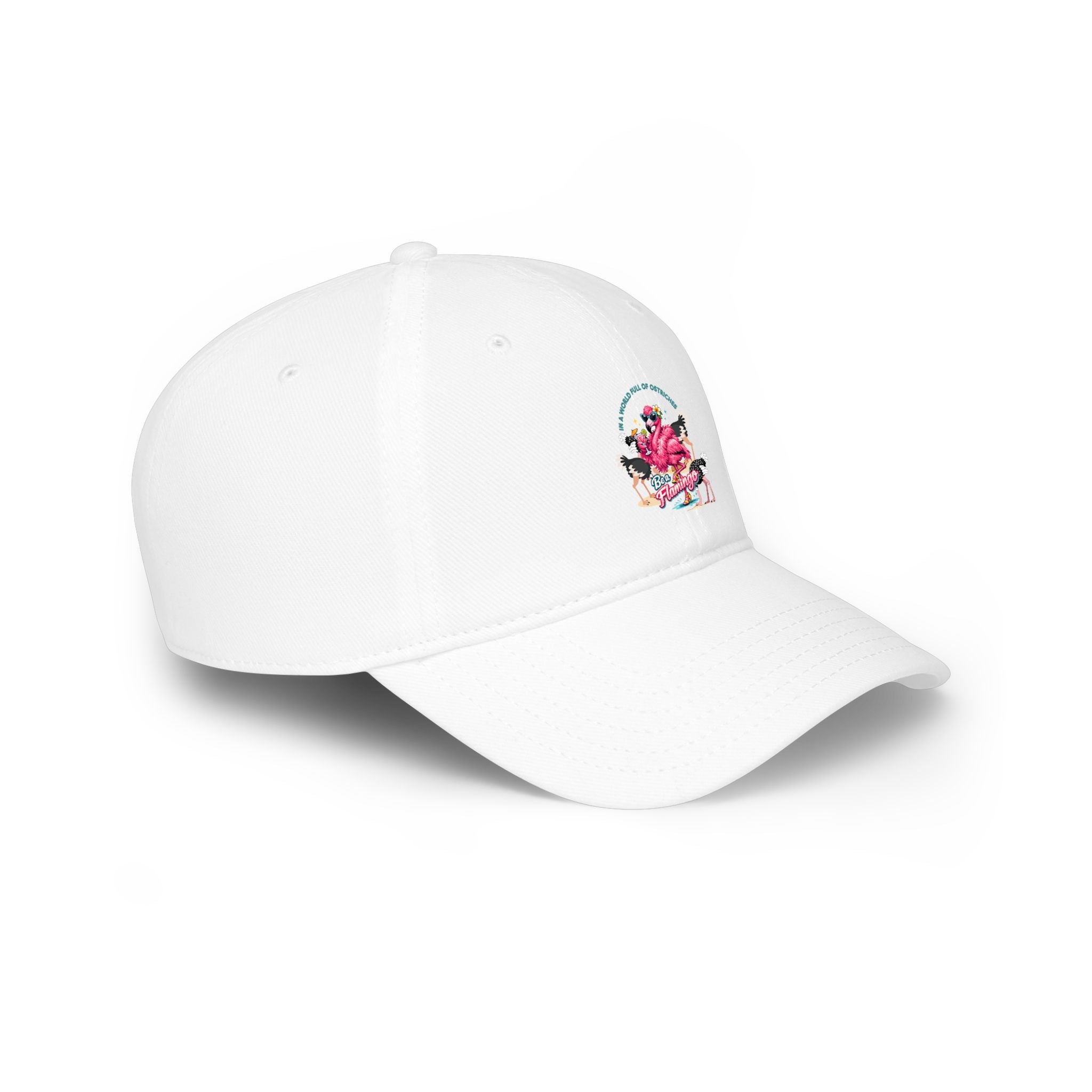 Flamingo Beach Scene Baseball Cap – 'Be a Flamingo' Tropical Graphic Hat