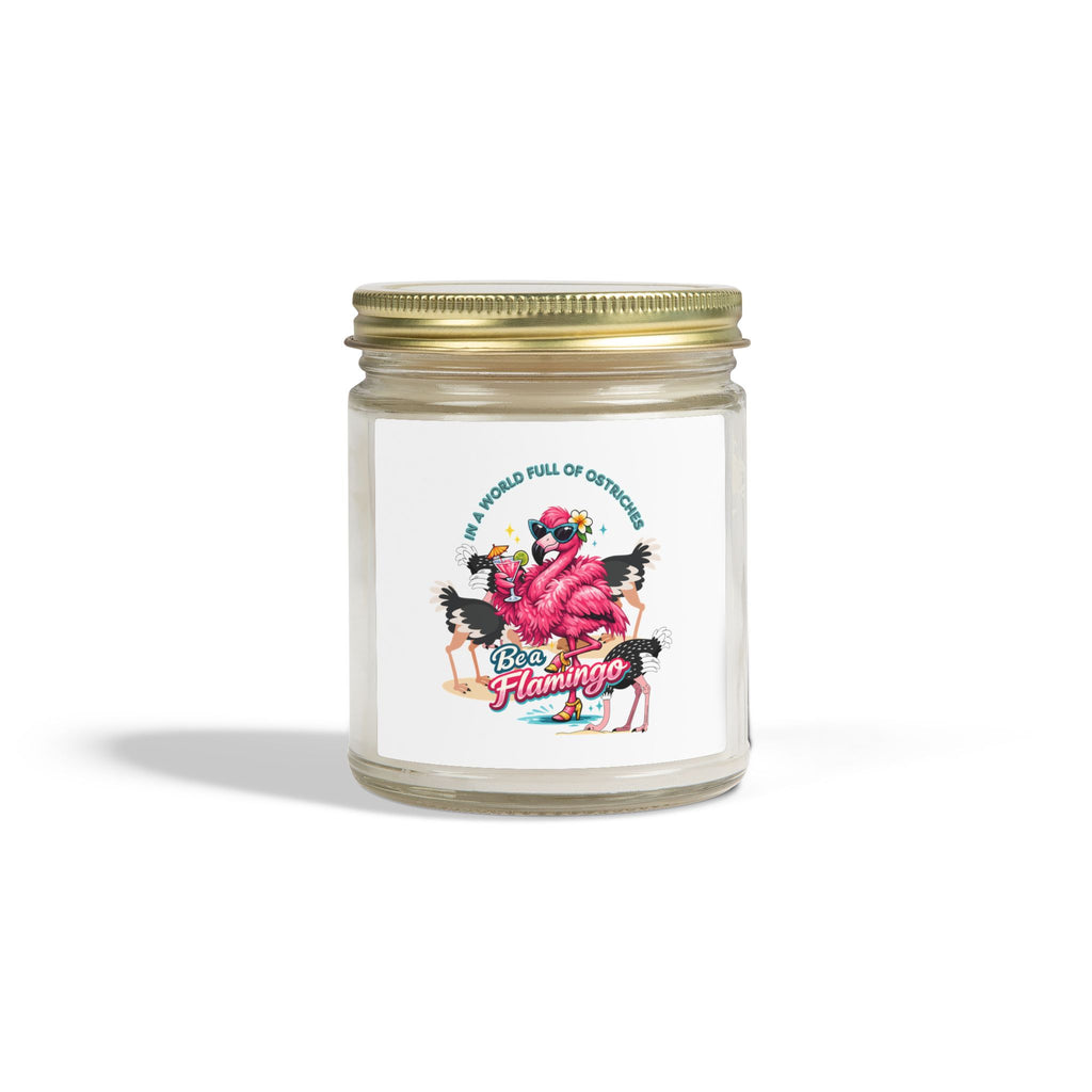 Tropical Flamingo Scented Candle - 4oz/9oz Wax Jar Beach Decor