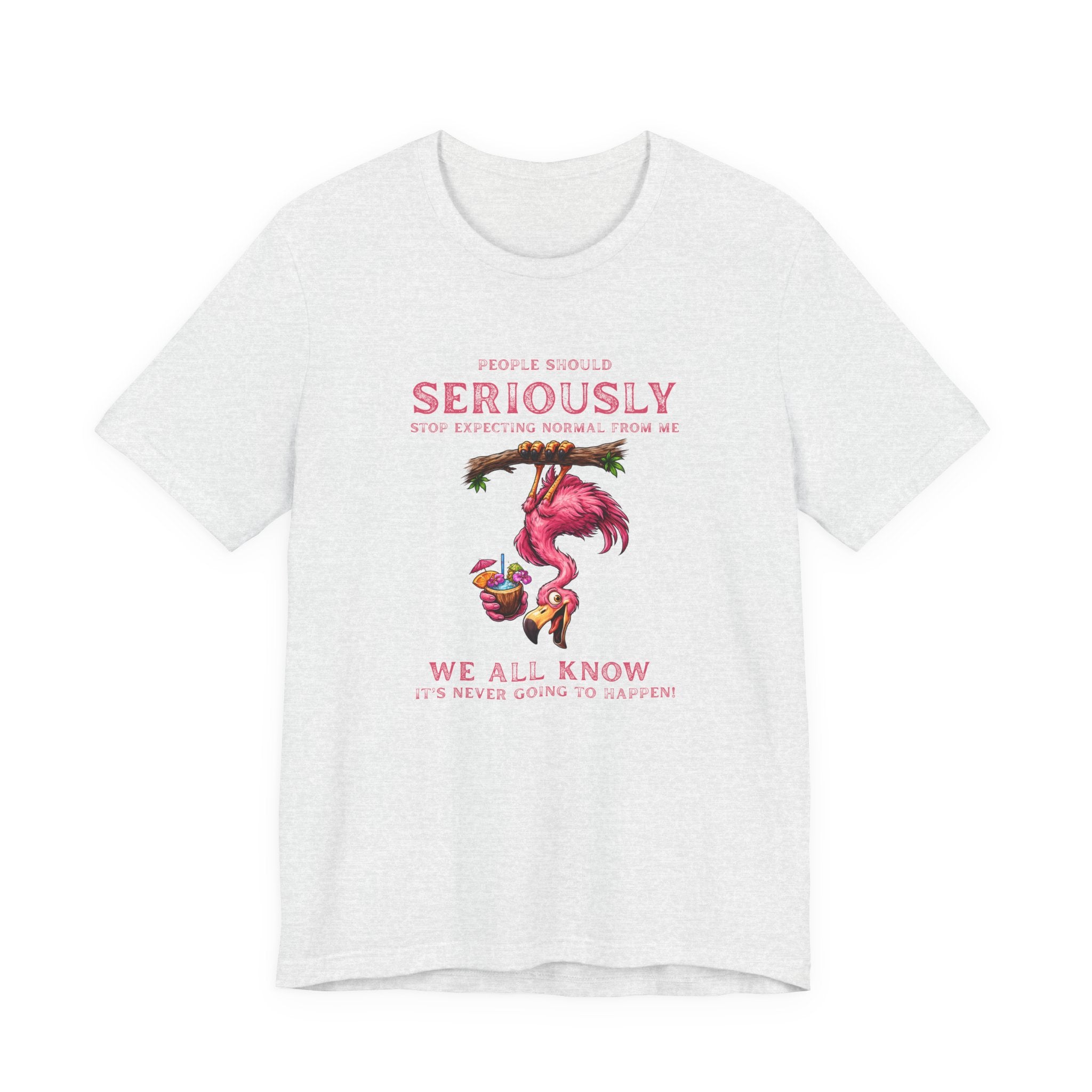 Flamingo Vibes Unisex Tee - We All Know It's Never Going to Happen Shirt