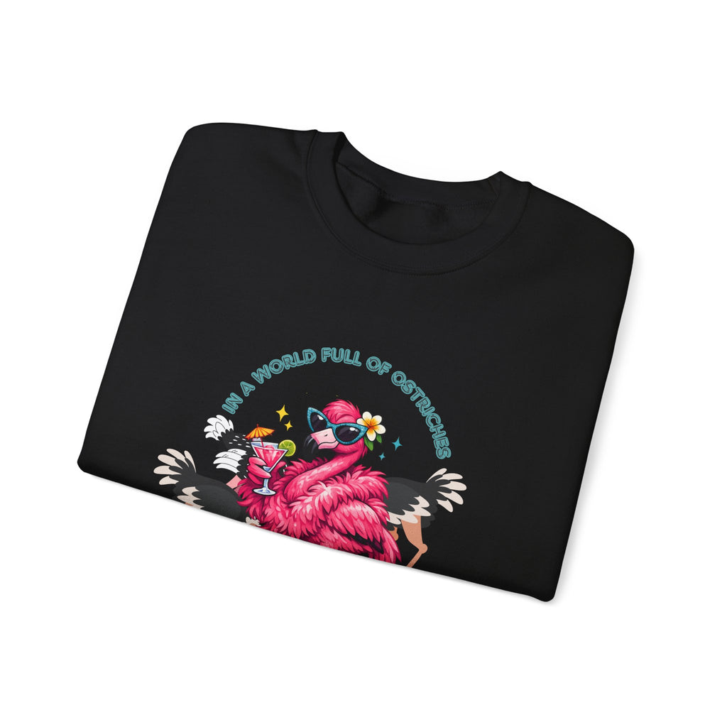 Be a Flamingo Crewneck Sweatshirt – Tropical Graphic Pullover