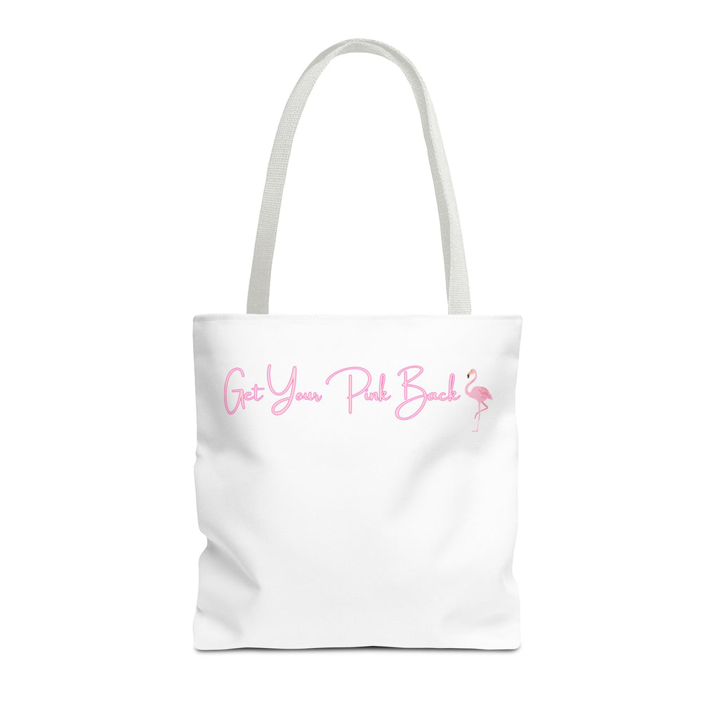 Get Your Pink Back Tote Bag – Soft Pink Flamingo Strength & Resilience