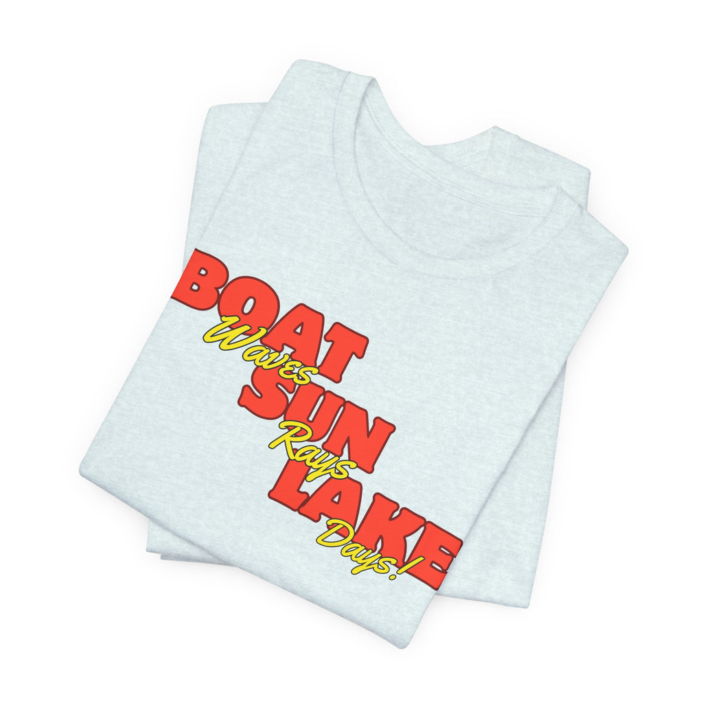 Boat Sun Lake Unisex Tee - Vintage Retro Summer Lakeside Shirt