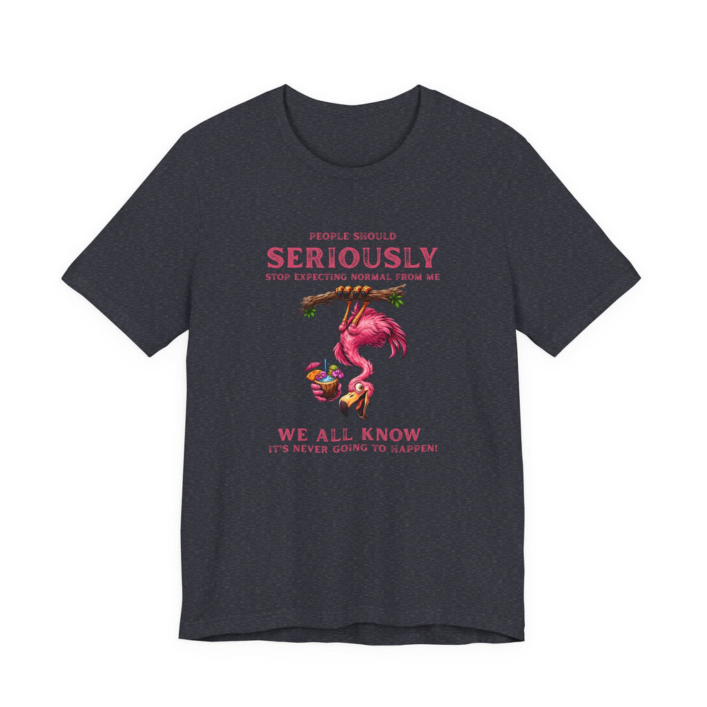 Flamingo Vibes Unisex Tee - We All Know It's Never Going to Happen Shirt