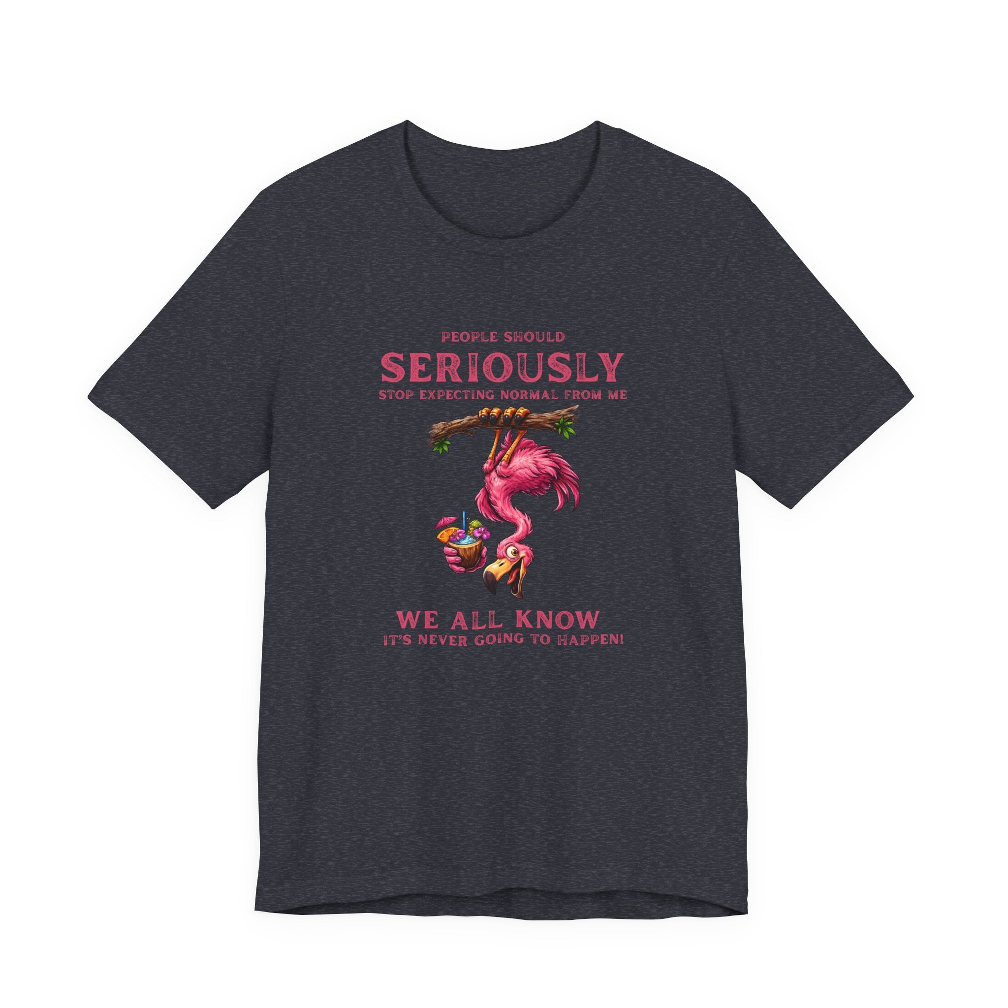 Flamingo Vibes Unisex Tee - We All Know It's Never Going to Happen Shirt