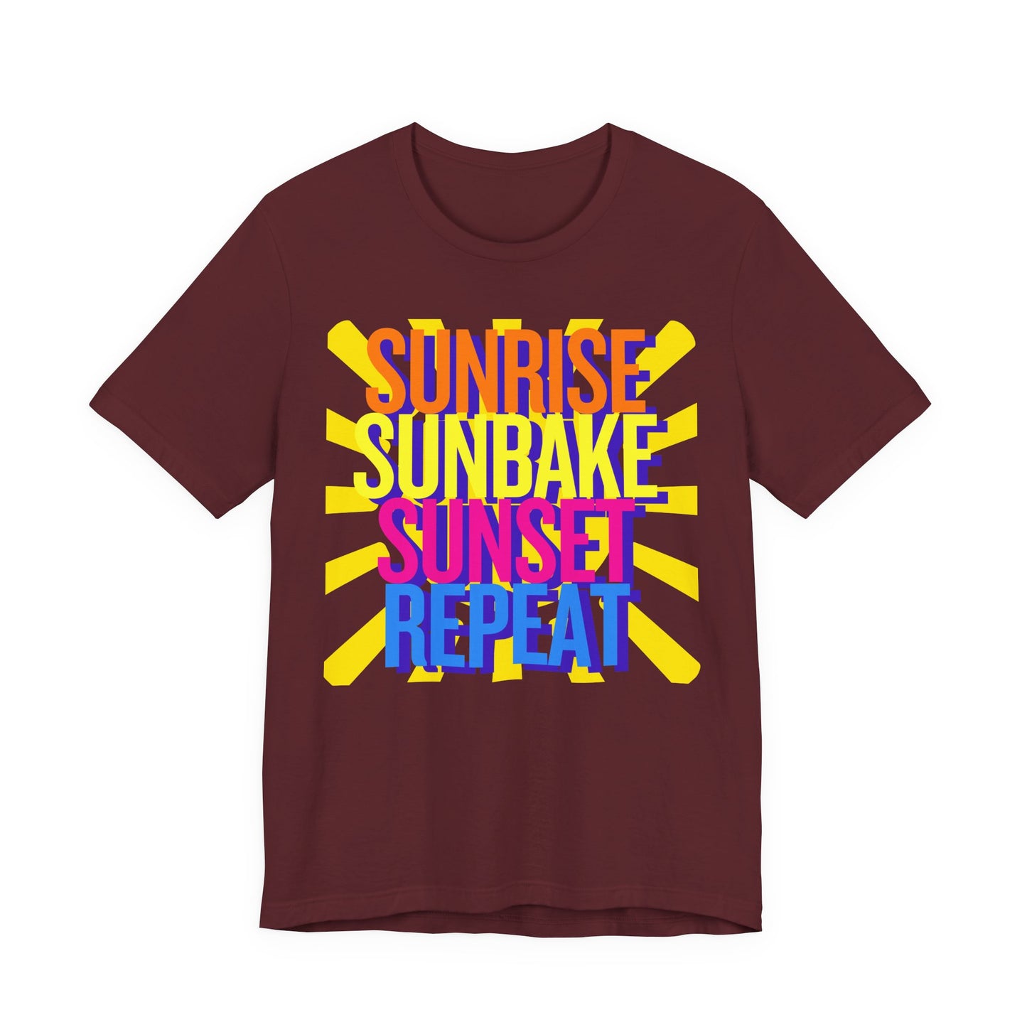 Sunrise Sunbake Sunset Repeat Unisex T-Shirt - Retro Beach / Lake  Vibes Shirt