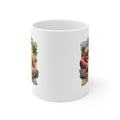 Coffee Mug - "Physically at Work, Mentally at the Beach" Tropical Office Humor 11oz