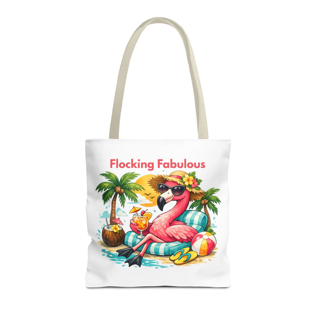 Tote Bag — "Flocking Fabulous" Flamingo Beach Tote