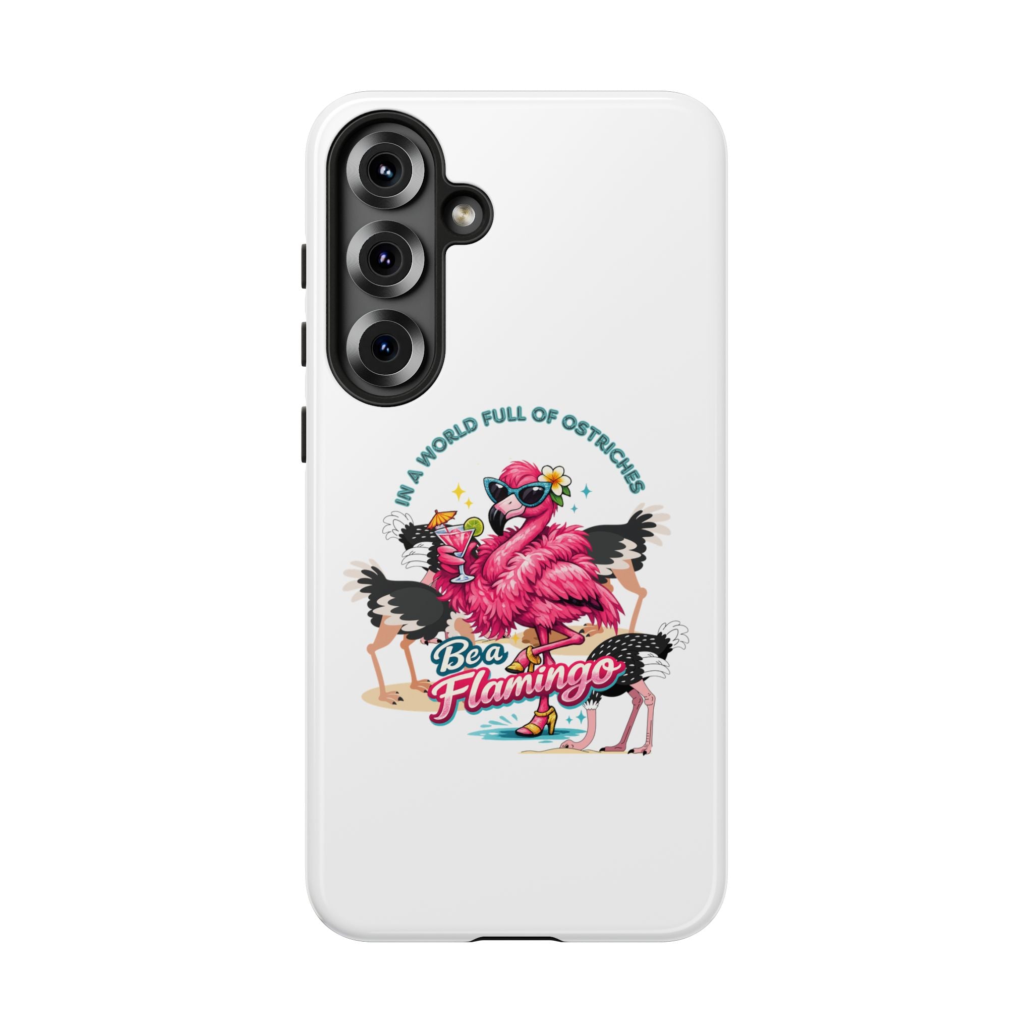 Phone Case — "Be a Flamingo" Retro Tropical Phone Case