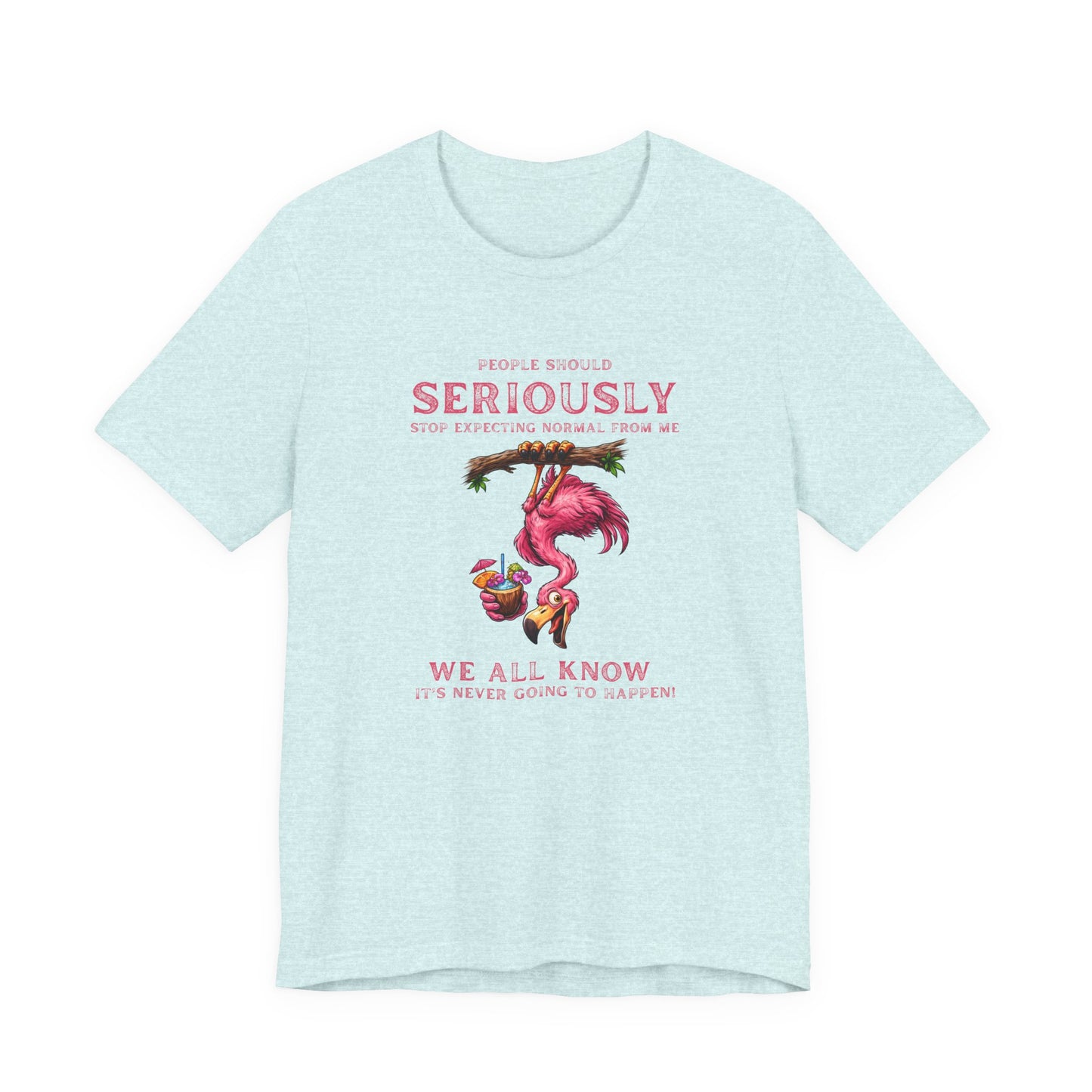 Flamingo Vibes Unisex T-Shirt - We All Know It's Never Going to Happen Shirt
