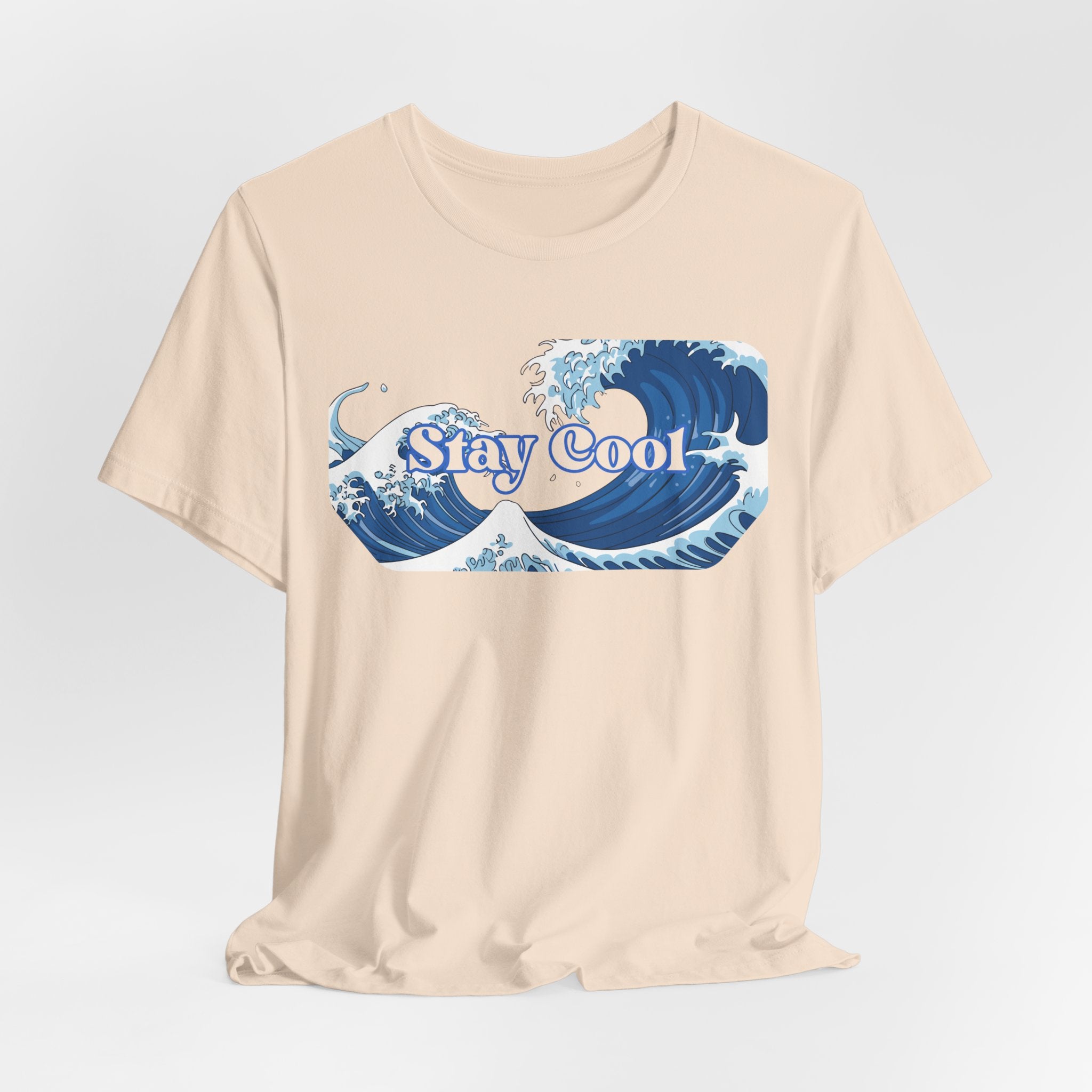 Stay Cool Wave T-Shirt — Vintage Japandi Ocean Graphic Tee Unisex